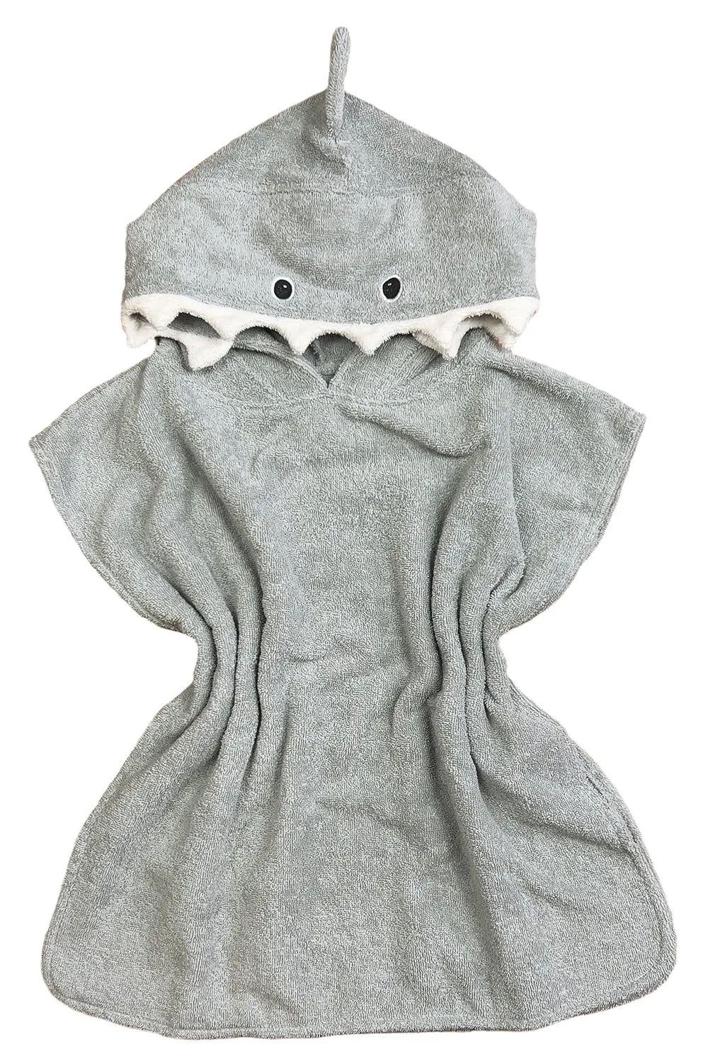 Organic Cotton Bath Poncho - Shark