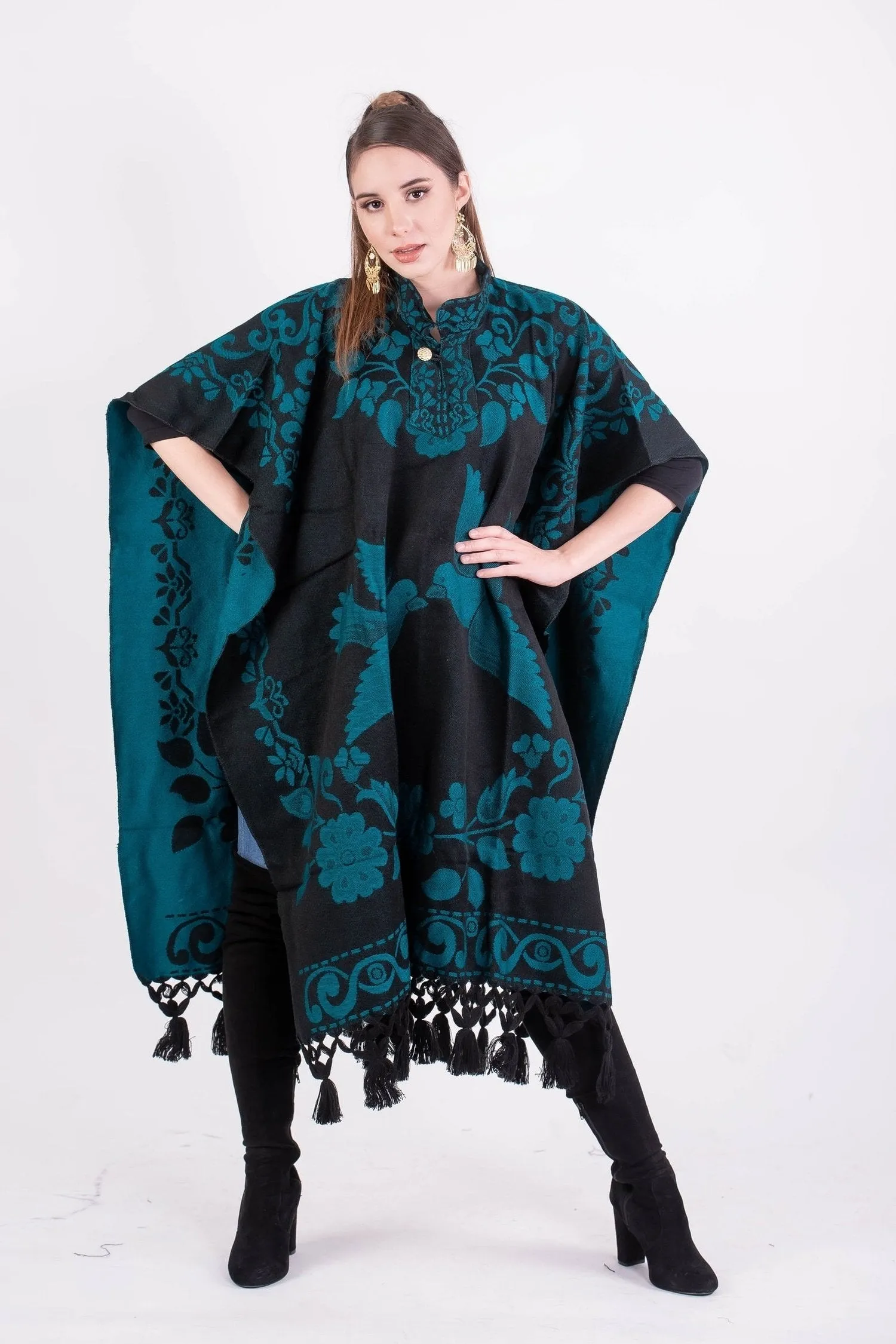 Palomas Poncho Teal