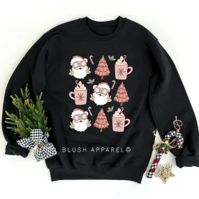 Peace Pink Santa Sweatshirt