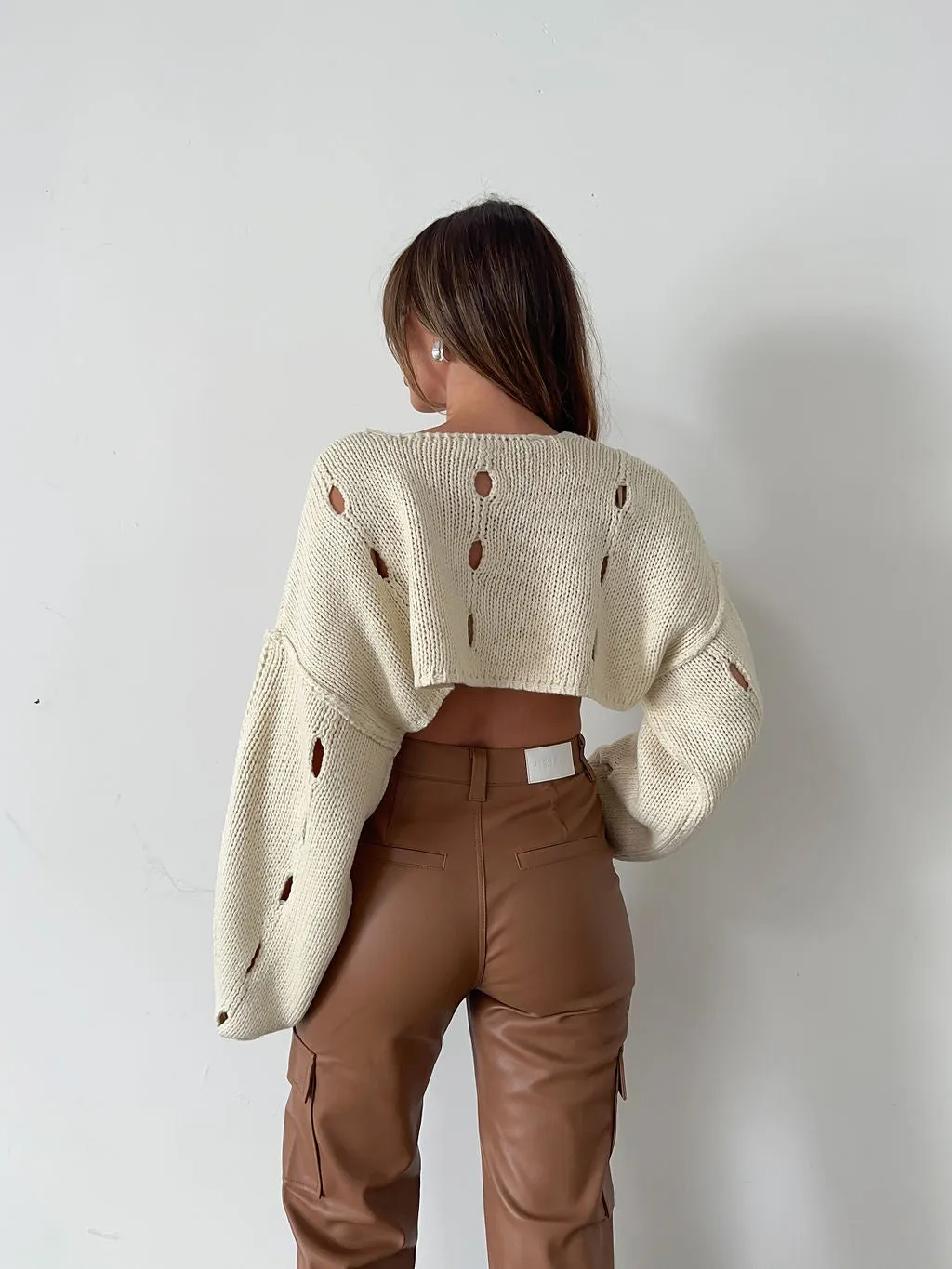 Peek A Boo Crop Sweater - FINAL SALE