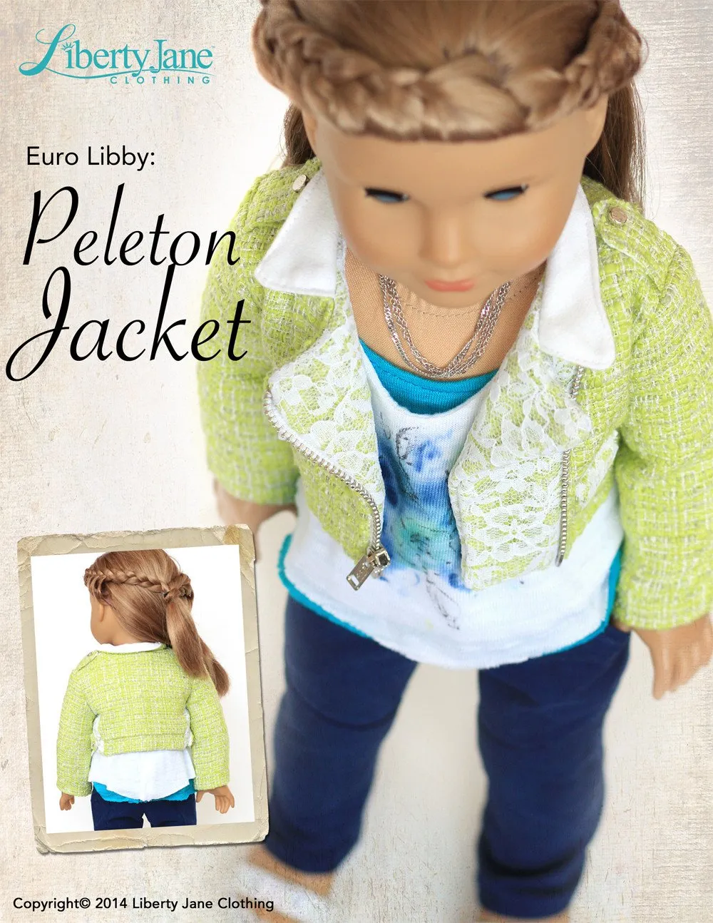 Peleton Jacket 18" Doll Clothes Pattern