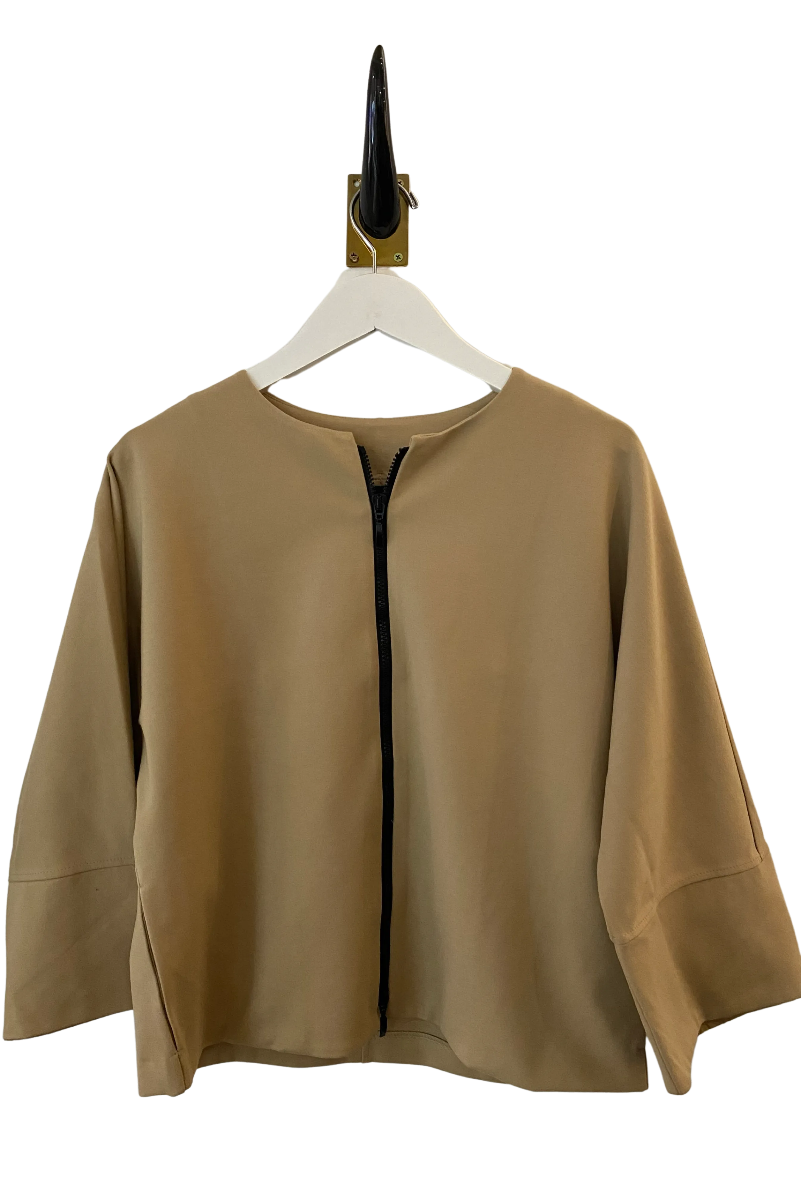 Peter O. Mahler Camel Soft Zip Jacket