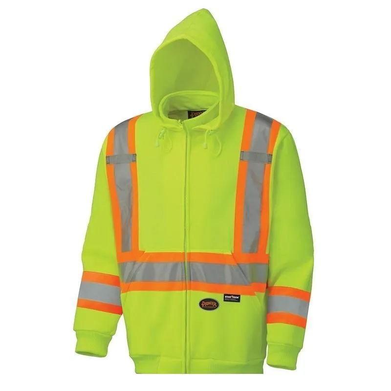 Pioneer 6925 Yellow Hi-Viz Polyester Fleece Hoodie