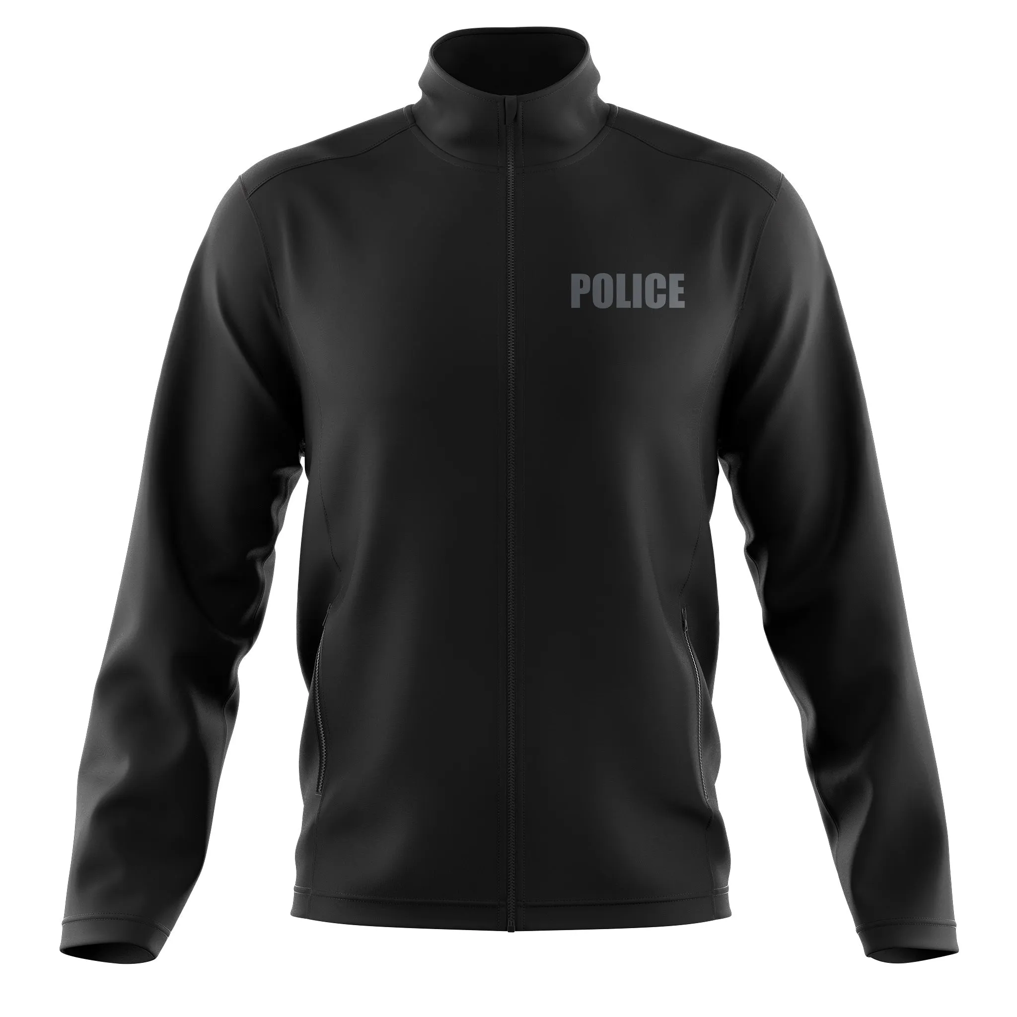 [POLICE] Soft Shell Jacket [BLK/GRY]