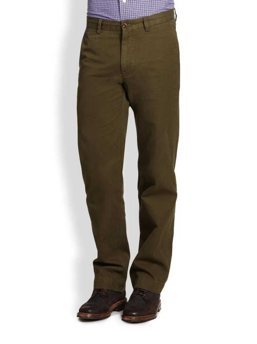 PRL Men's Classic Fit Bedford Chino Pants Coffee Brown