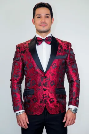 "Amsterdam" Red Tuxedo Jacket (Separates)