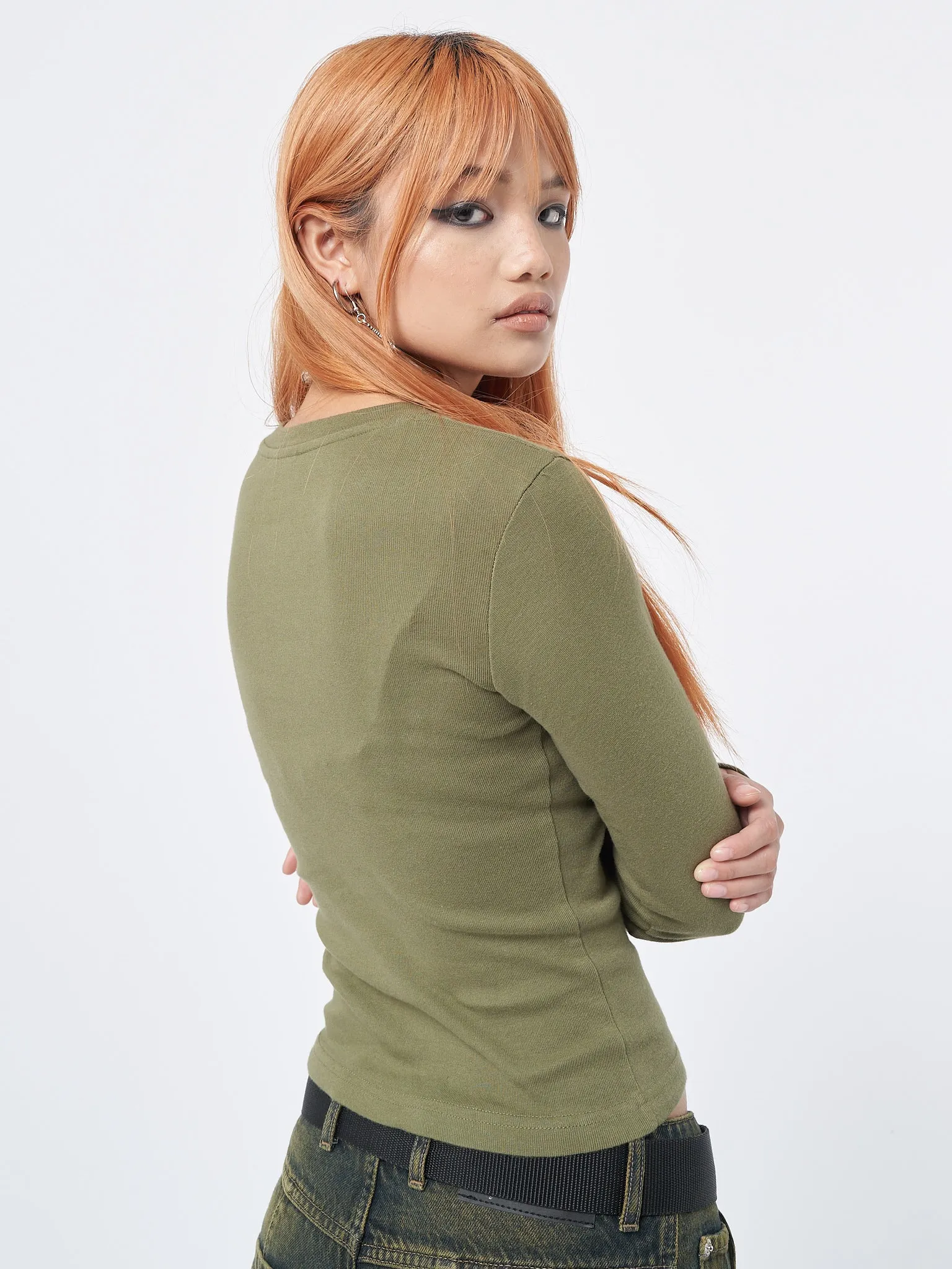 Rather Be Different Khaki Graphic Top