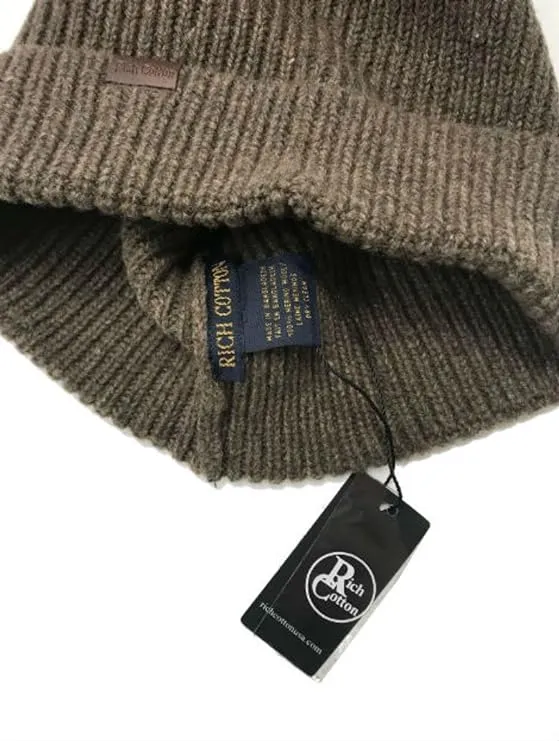 Rich Cotton Unisex Knit Cuffed Beanie Winter Hat