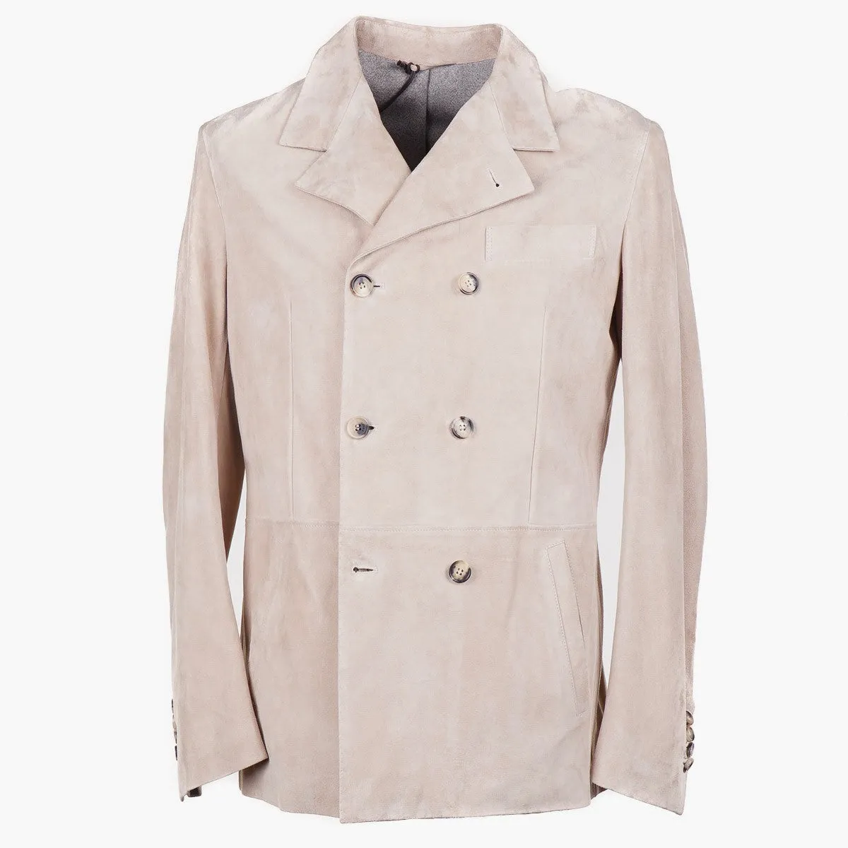 Rifugio Wool-Lined Suede Short Coat