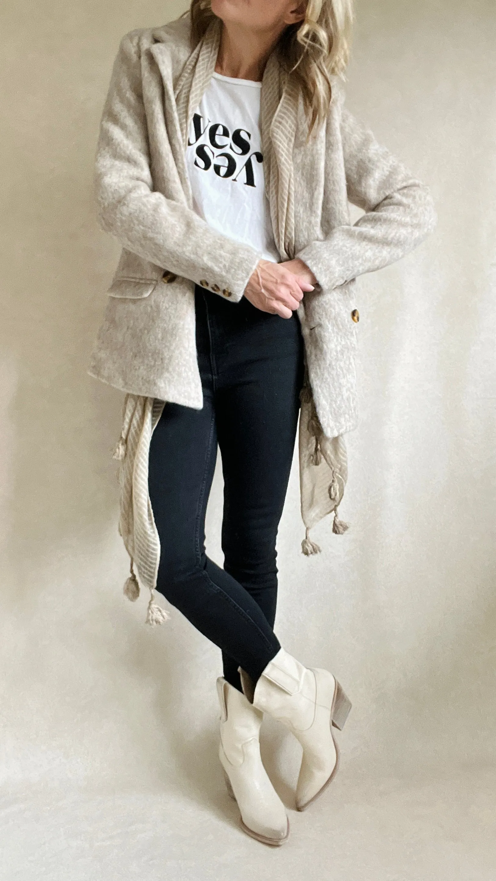 Saint Tropez Wool Blend Blazer Coat