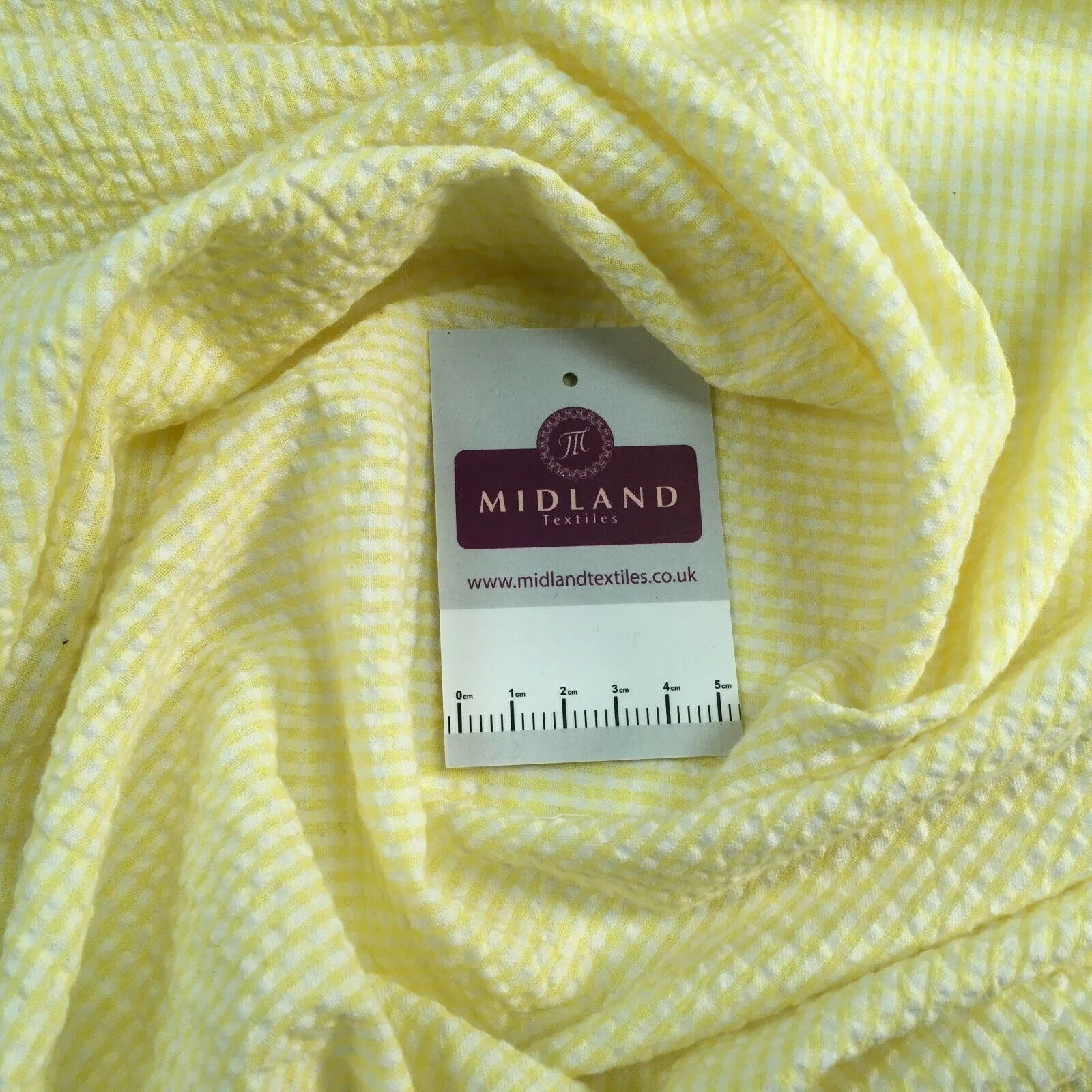 Seersucker 100% Cotton Gingham check Fabric M1411 Mtex