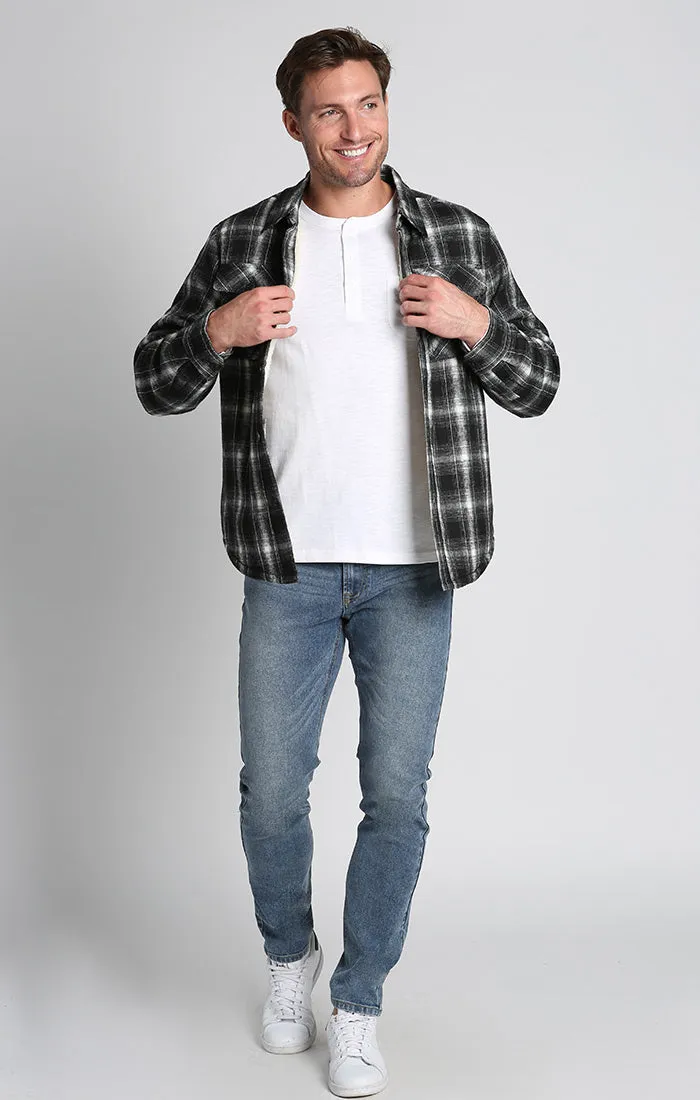 Sherpa Lined Flannel Shirt Jacket