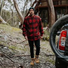 SHERPA Mens Shirt Jacket Red