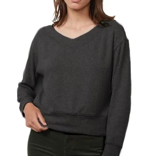 Sloe Cropped Sweater - Anthracite.