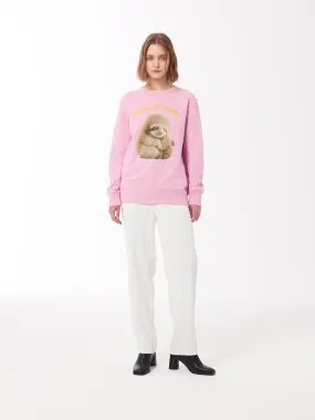 Sloth Print Unisex Sweatshirt in Pink