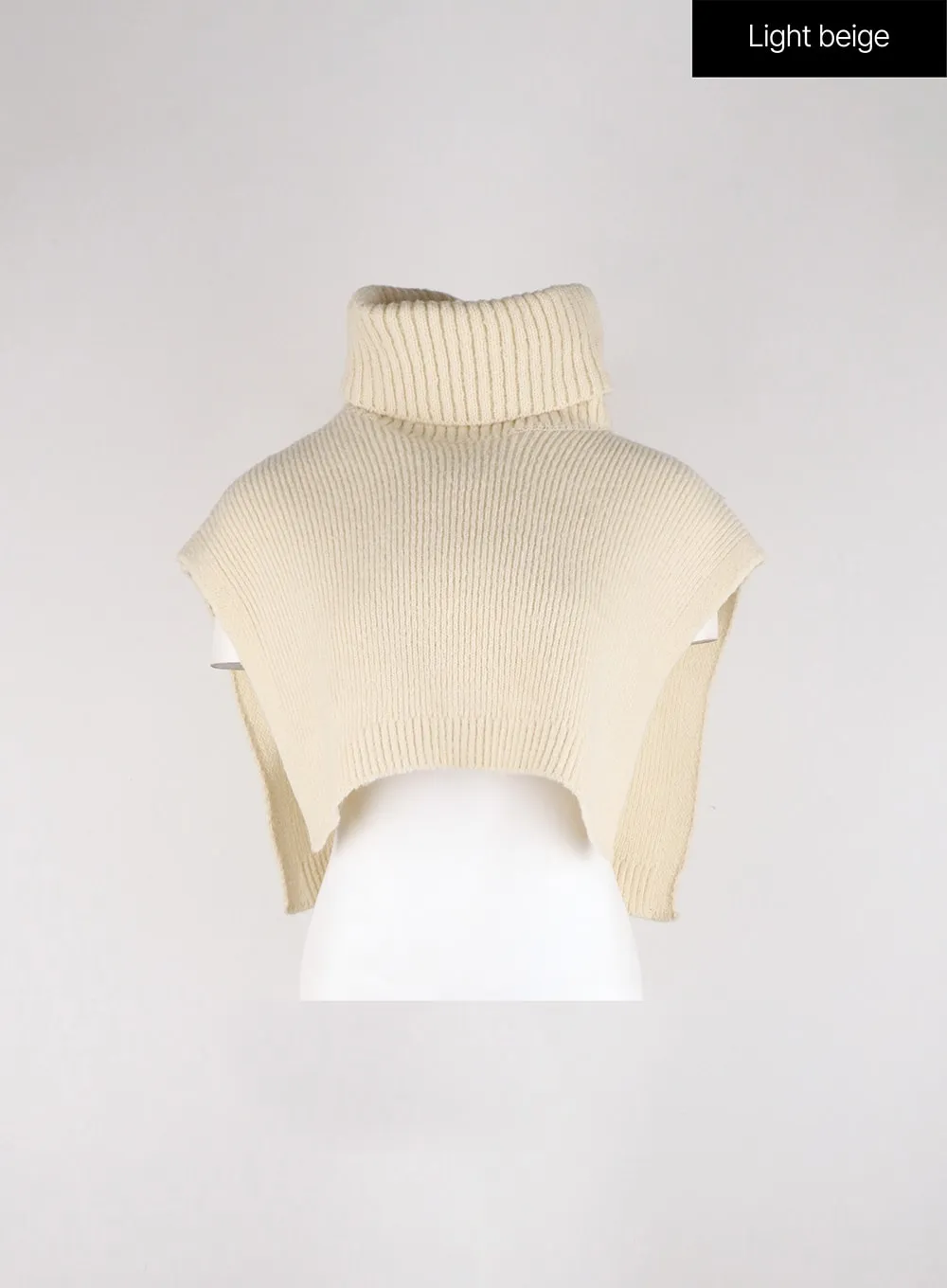 Solid Turtleneck Crop Knit Vest OD326