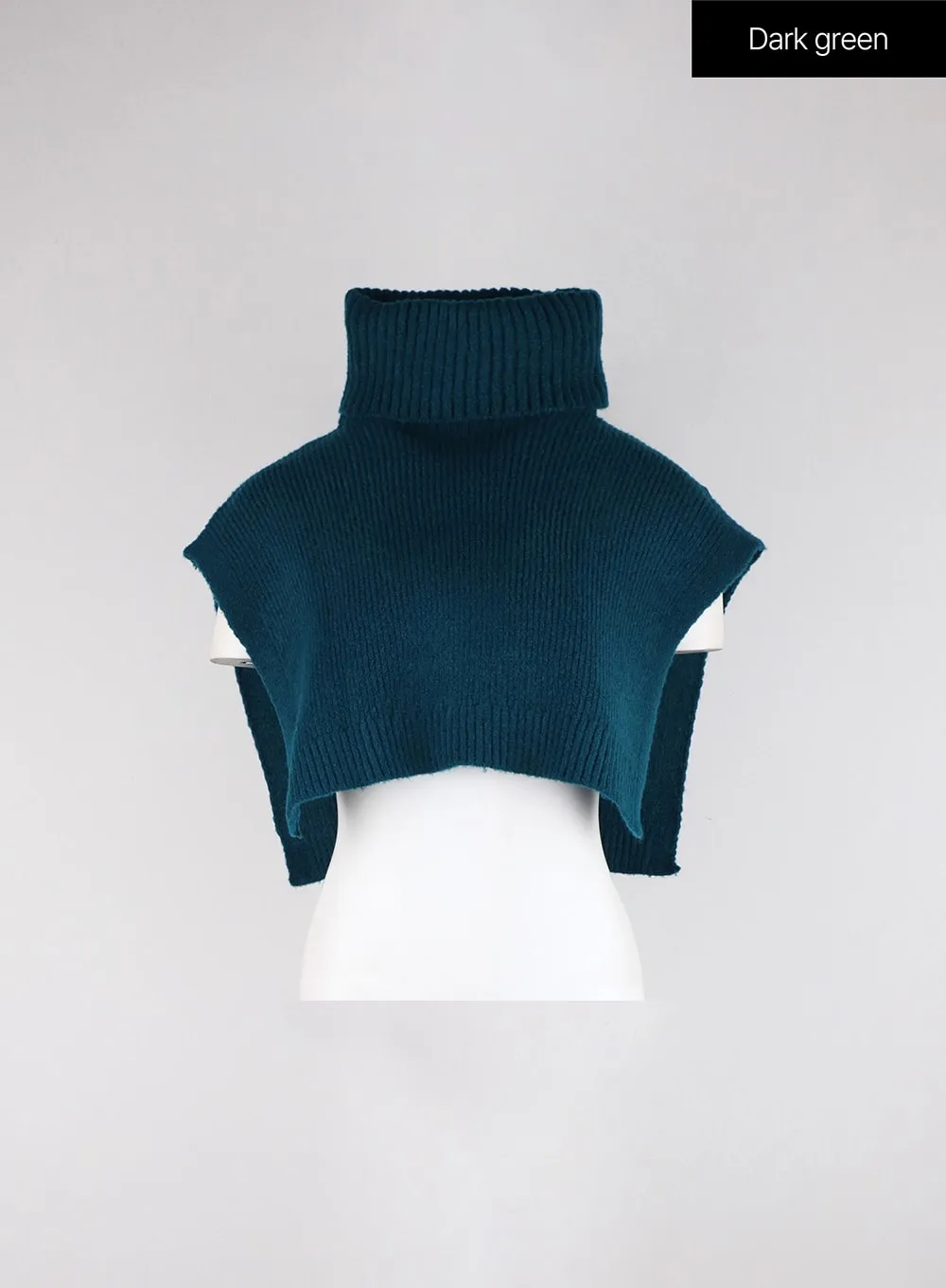 Solid Turtleneck Crop Knit Vest OD326