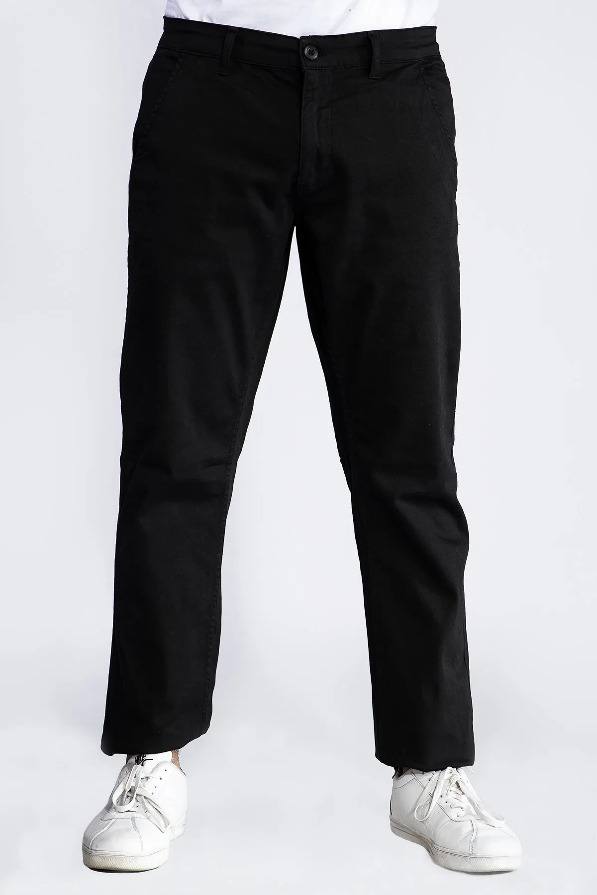 Standard Fit Black Chinos - W21 - MC0001R