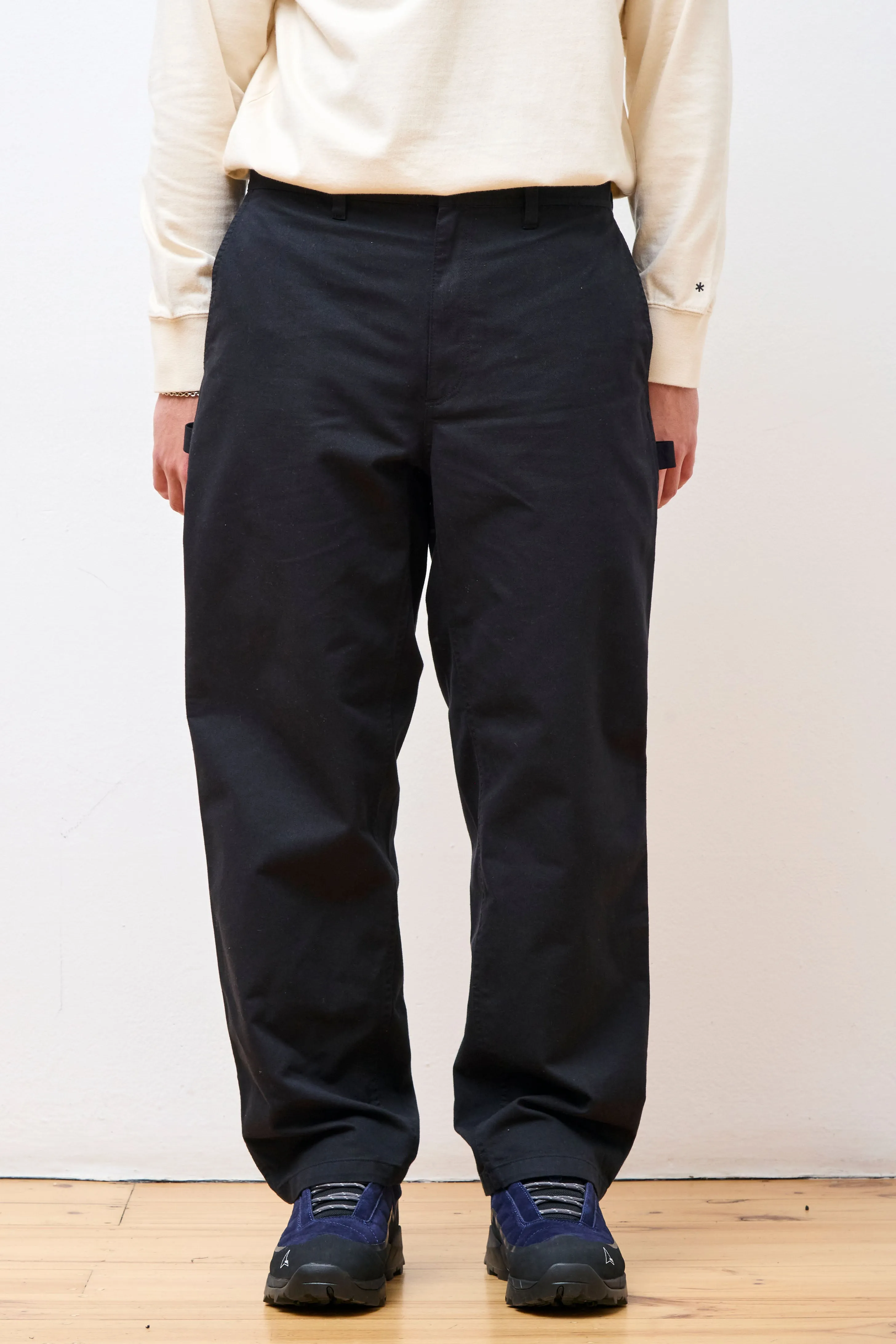 TAKIBI Chino Wide Pants Black