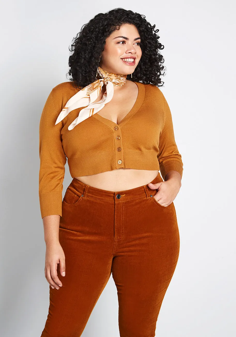 The Dream of the Crop Cardigan in Pumpkin Orange