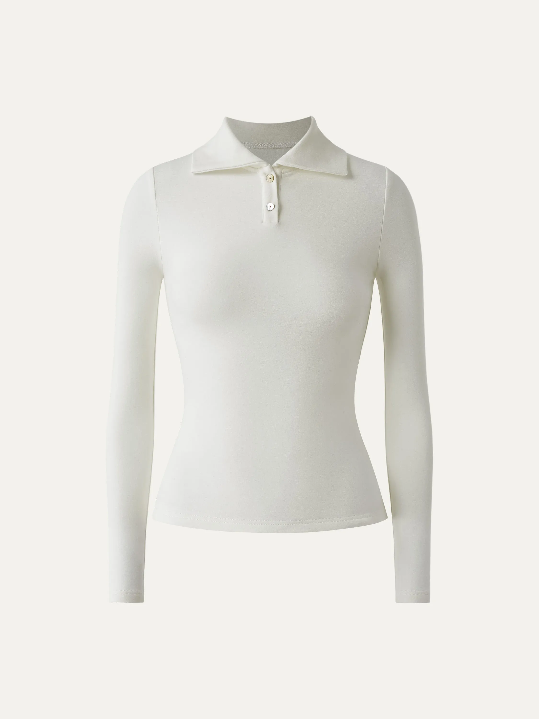 Thermal Button Polo Top