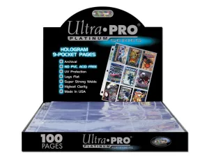 ULTRA PRO 9-POCKET HOLOGRAM PAGES 100ct BOX