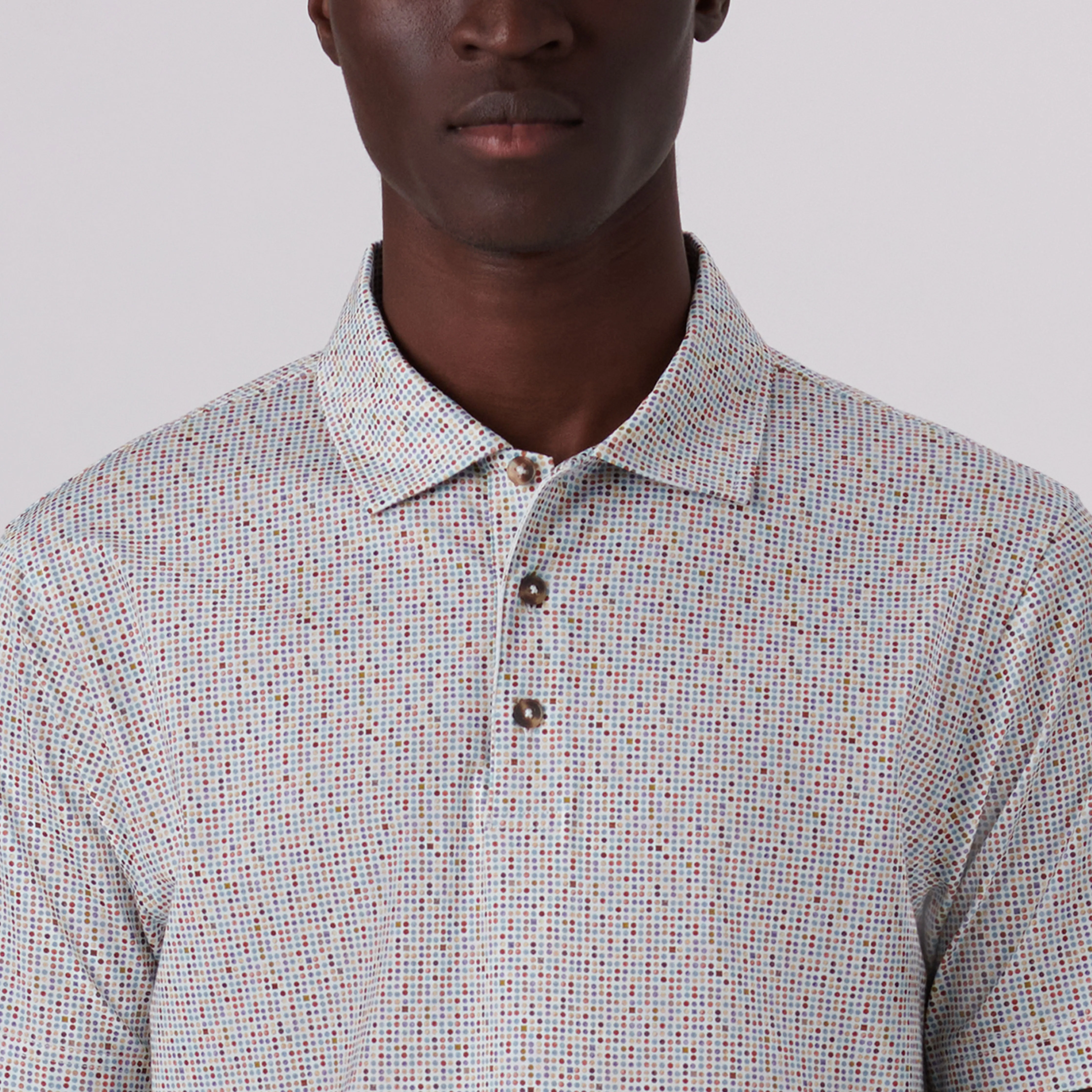 Victor Confetti Print OoohCotton Polo