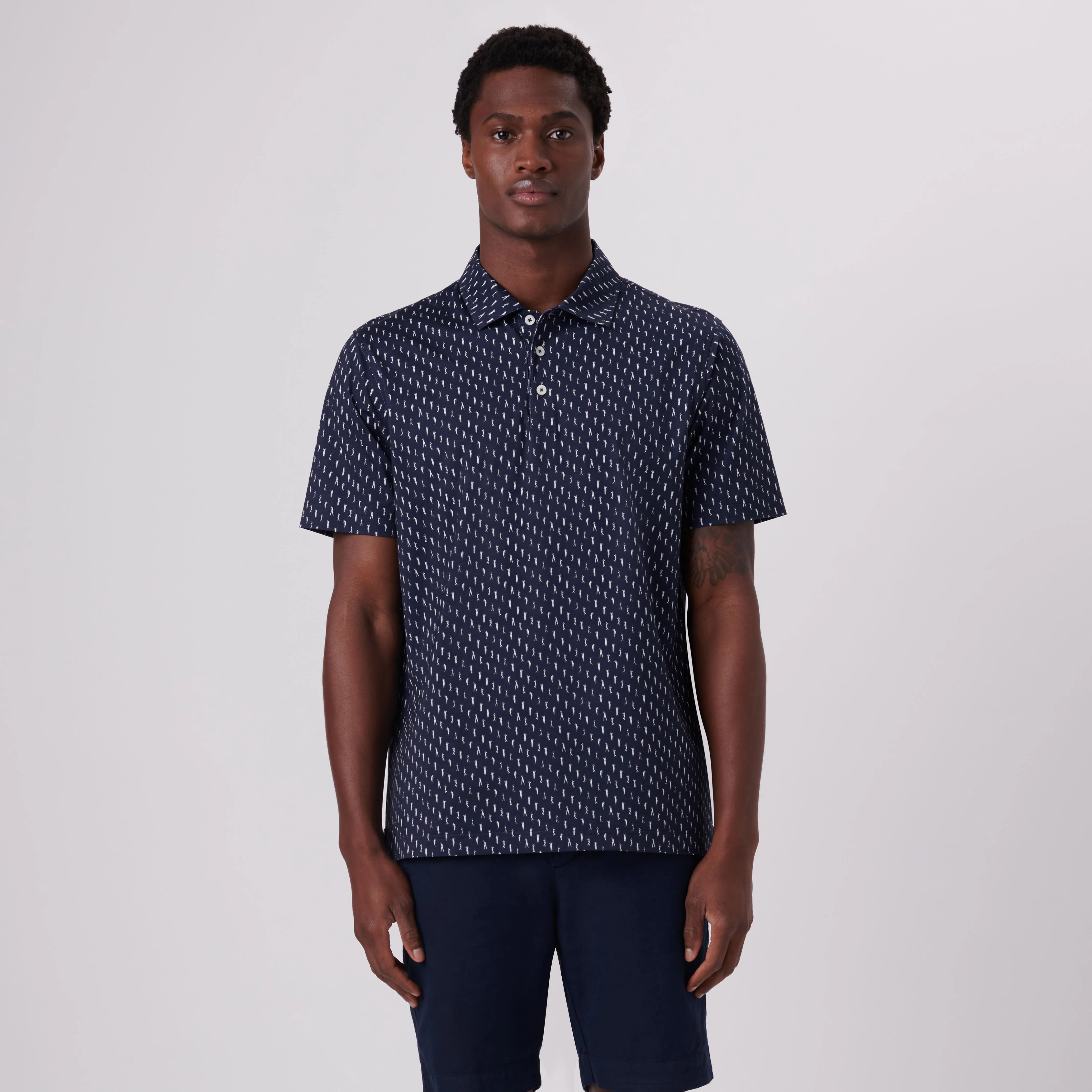 Victor Golf Swing Print OoohCotton Polo