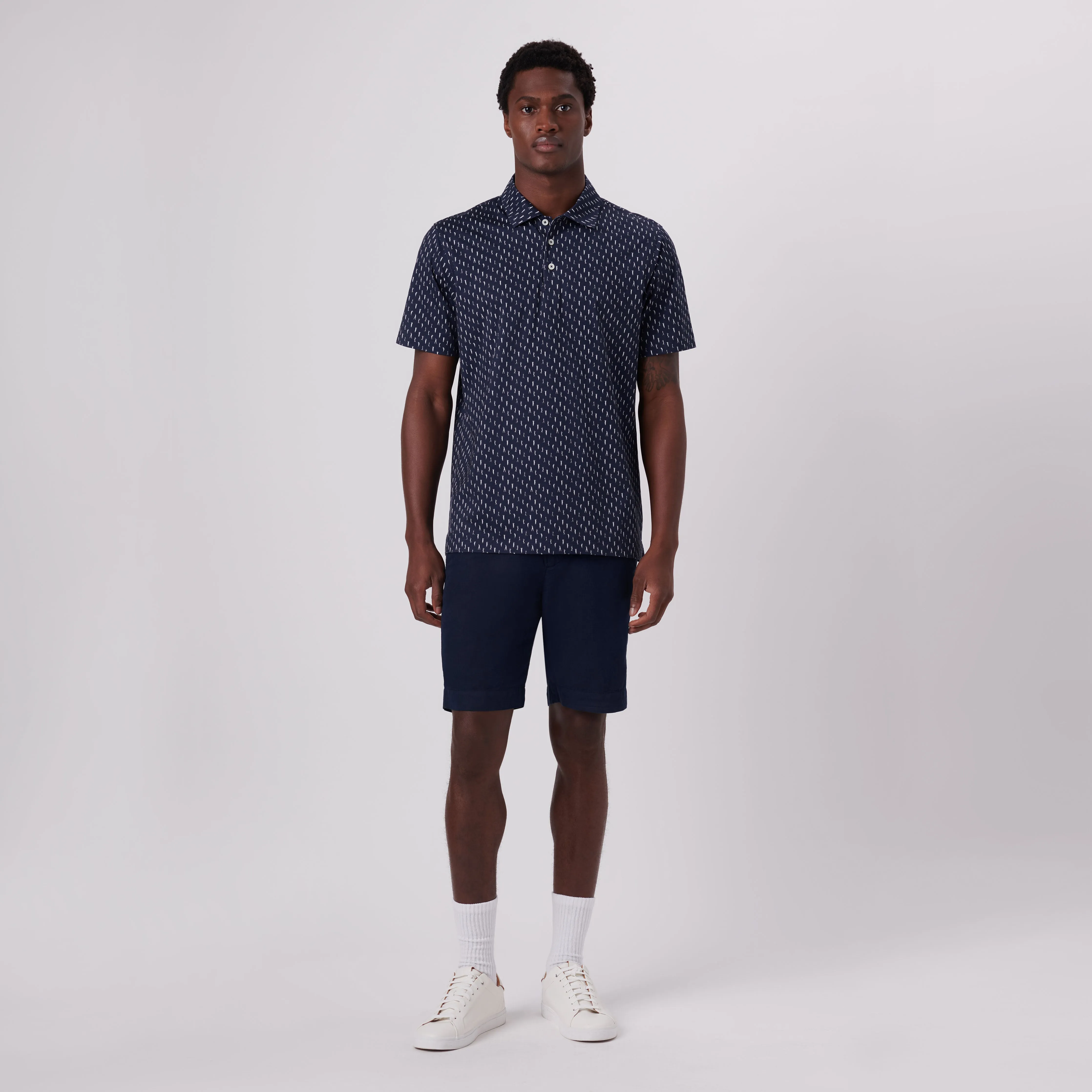 Victor Golf Swing Print OoohCotton Polo