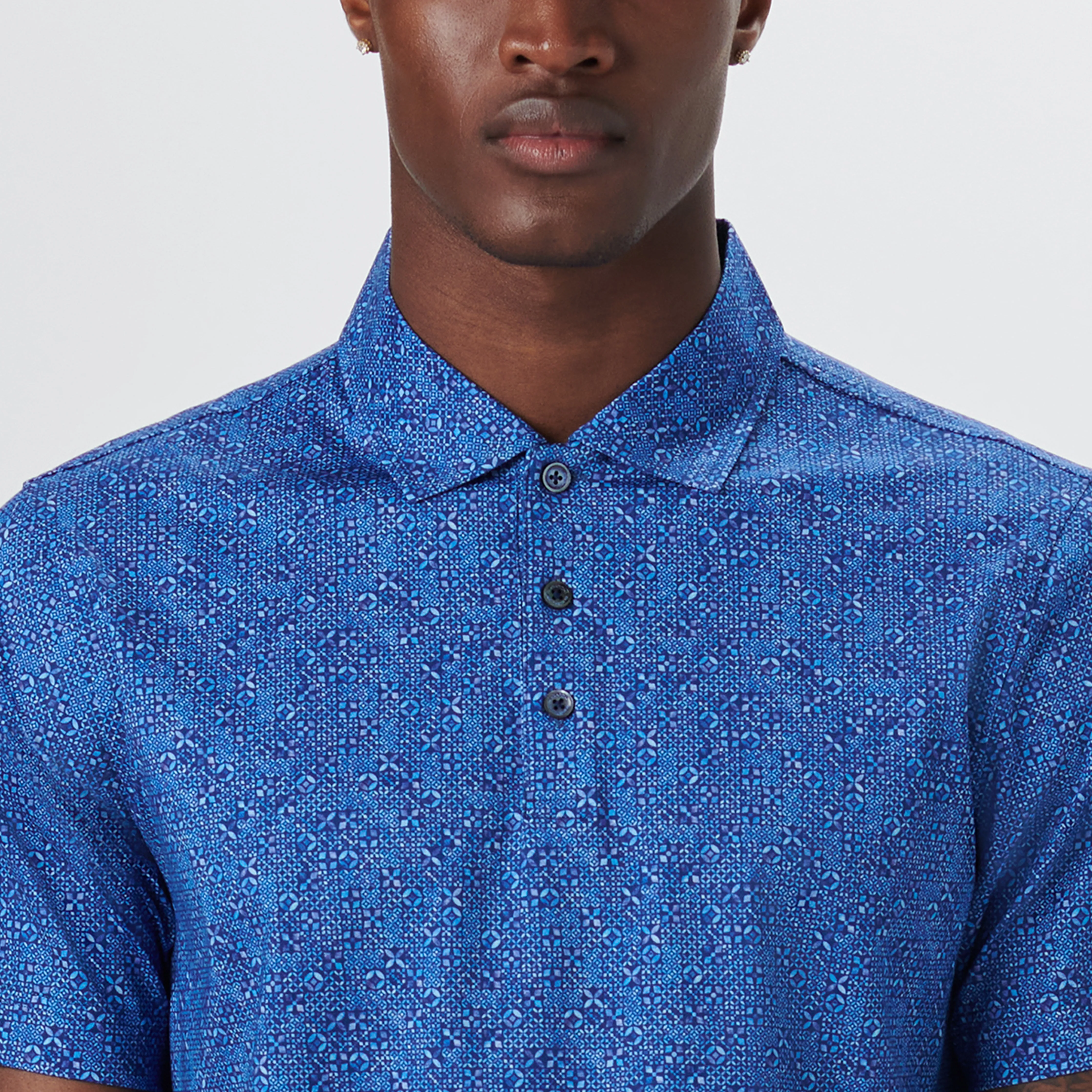 VICTOR Mosaic Print OoohCotton Polo