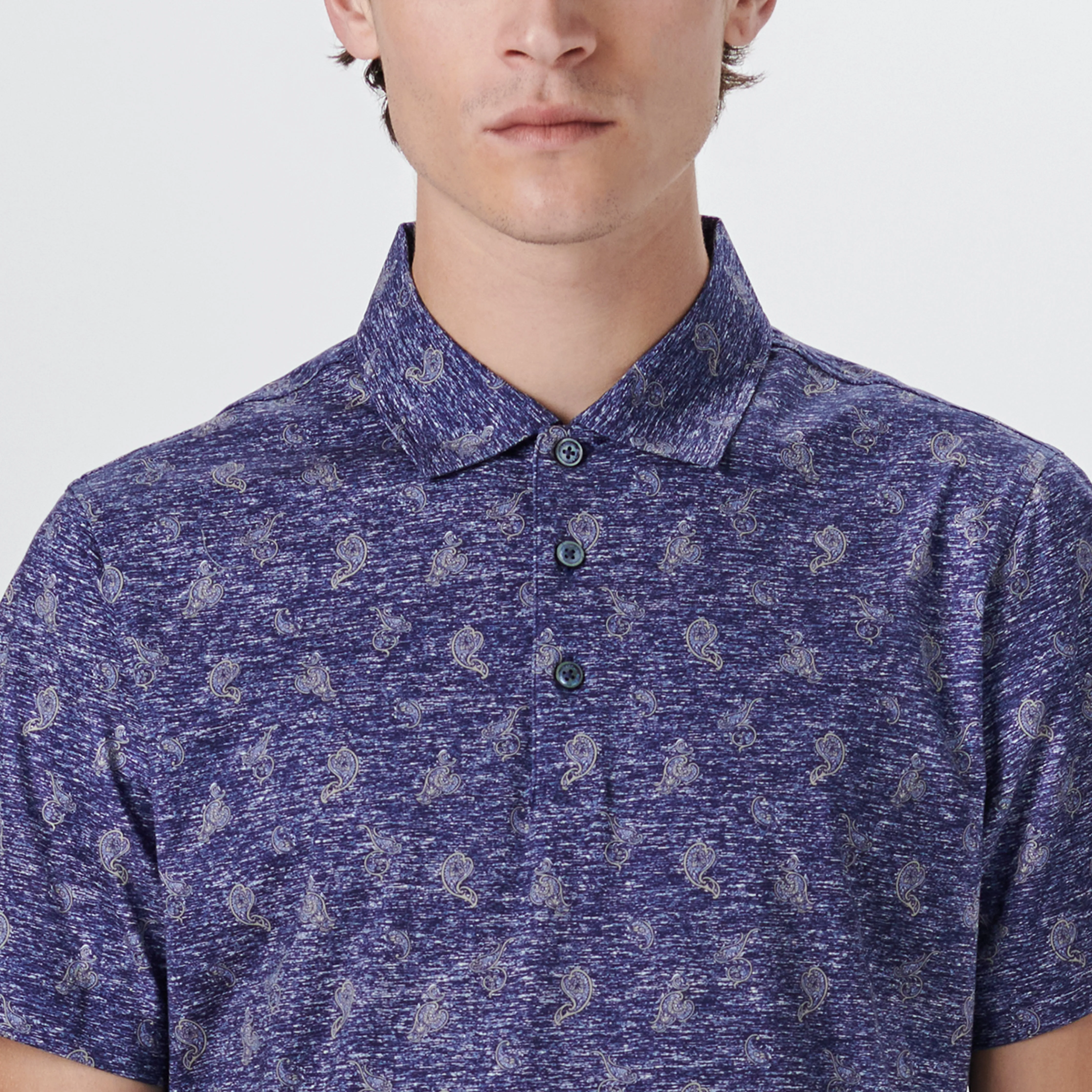 VICTOR Paisley Print OoohCotton Polo