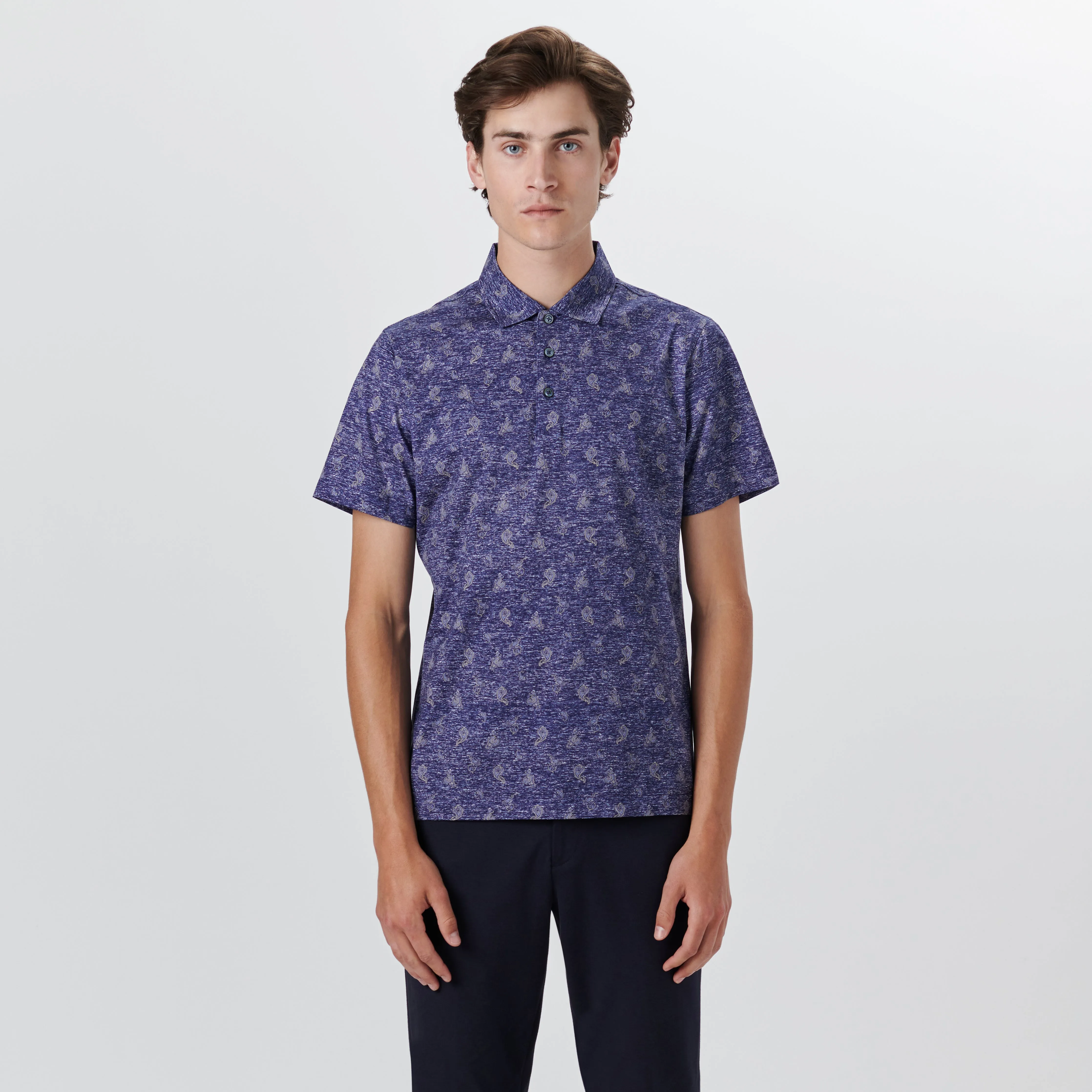 VICTOR Paisley Print OoohCotton Polo