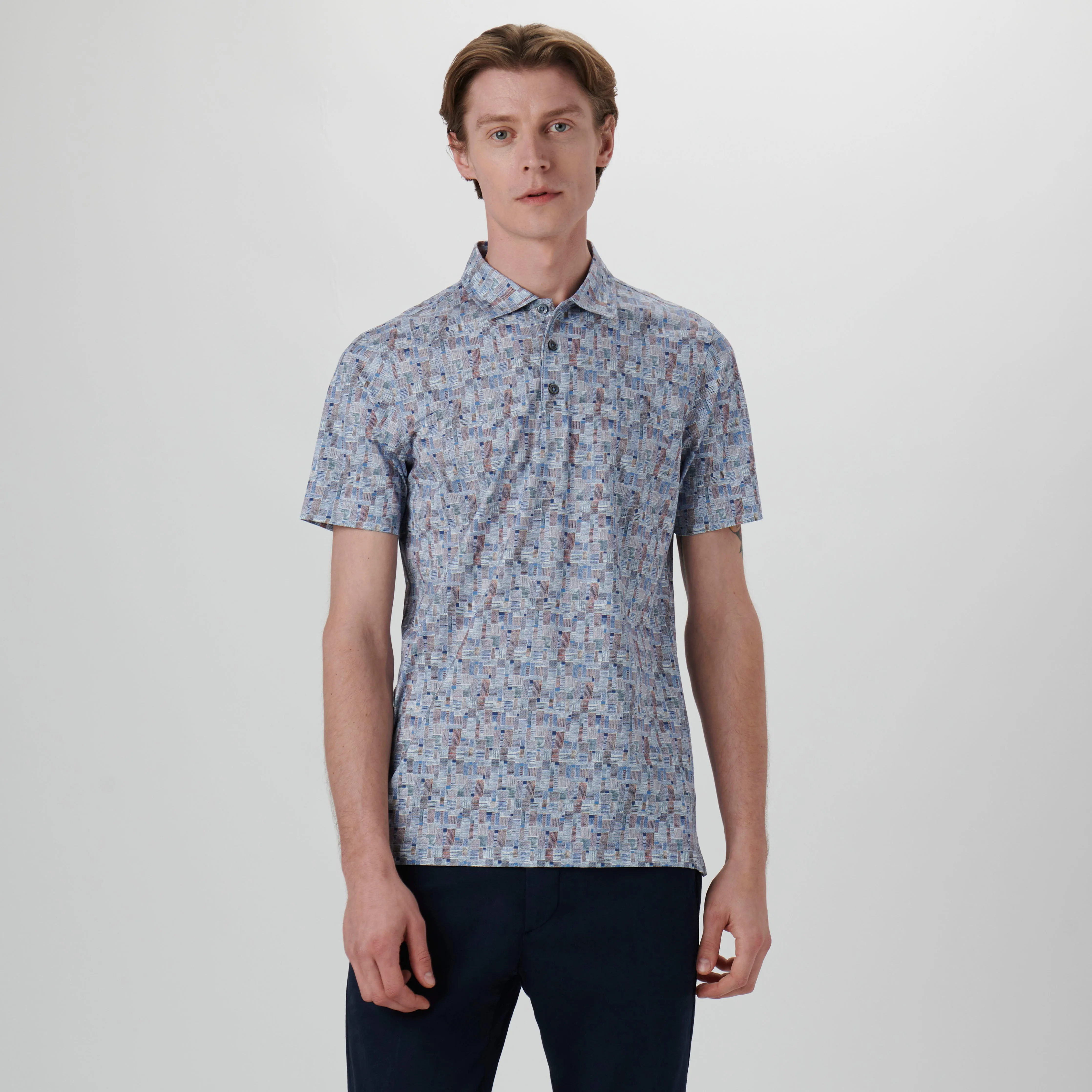 Victor Patchwork Print OoohCotton Polo