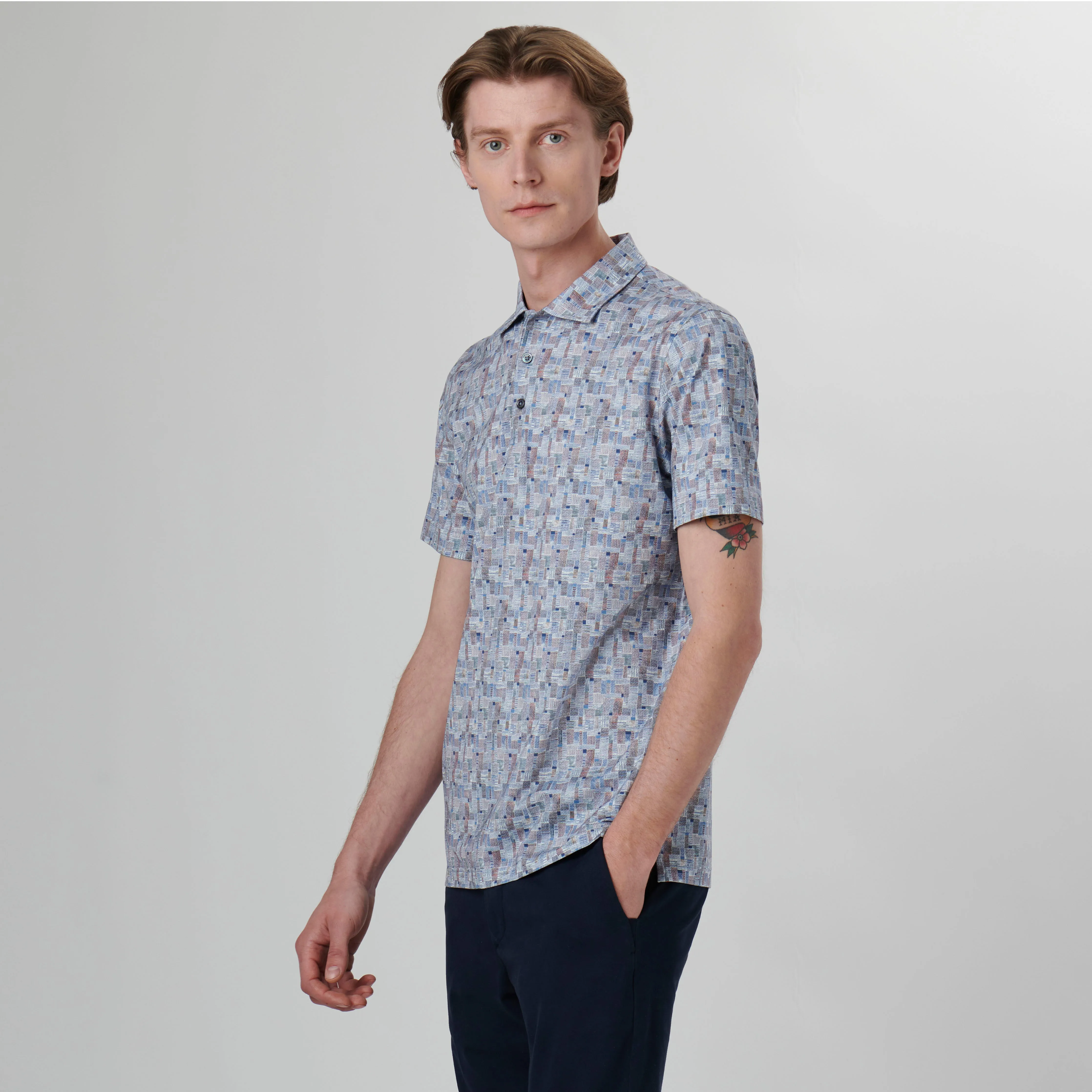 Victor Patchwork Print OoohCotton Polo