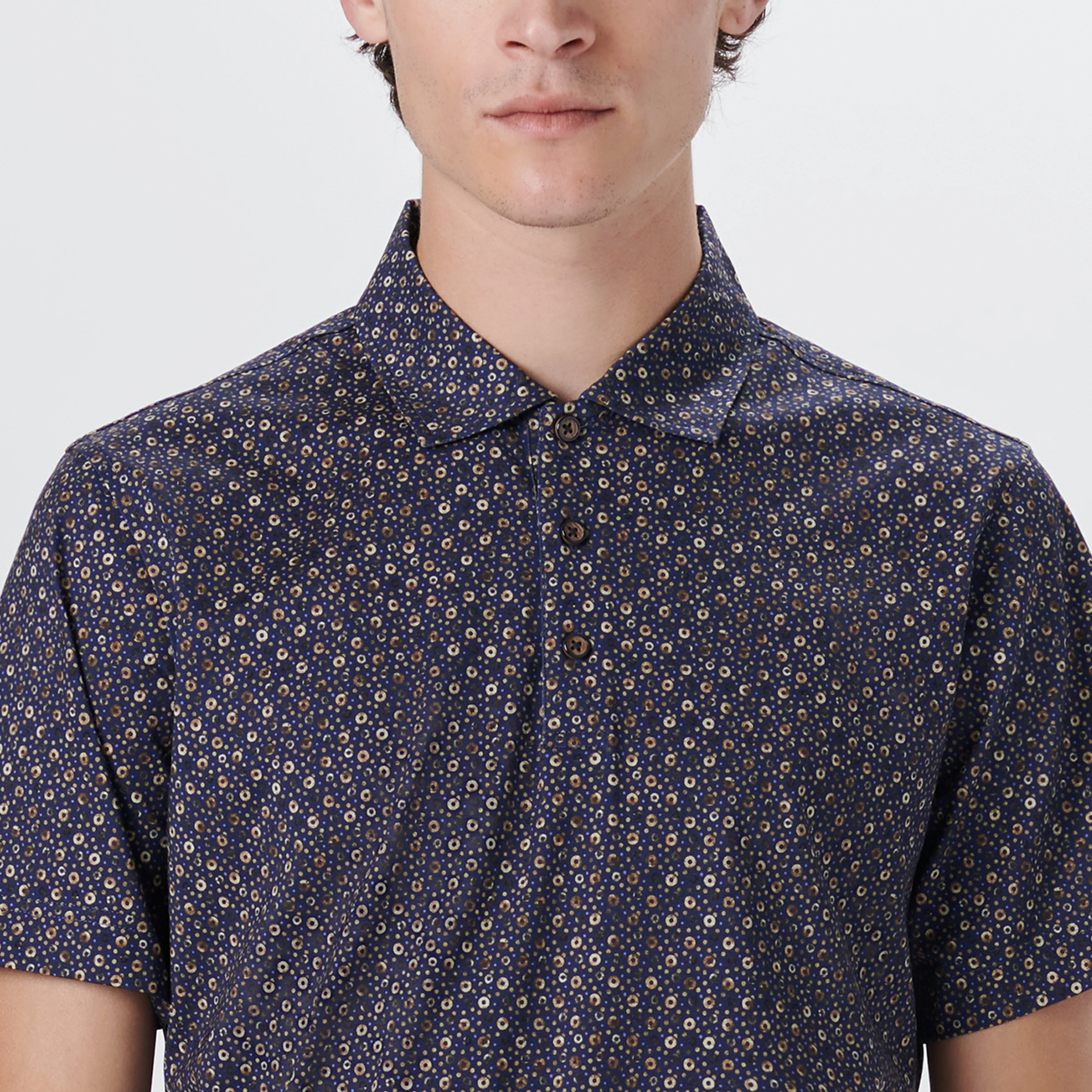 VICTOR Ring and Dot Print OoohCotton Polo