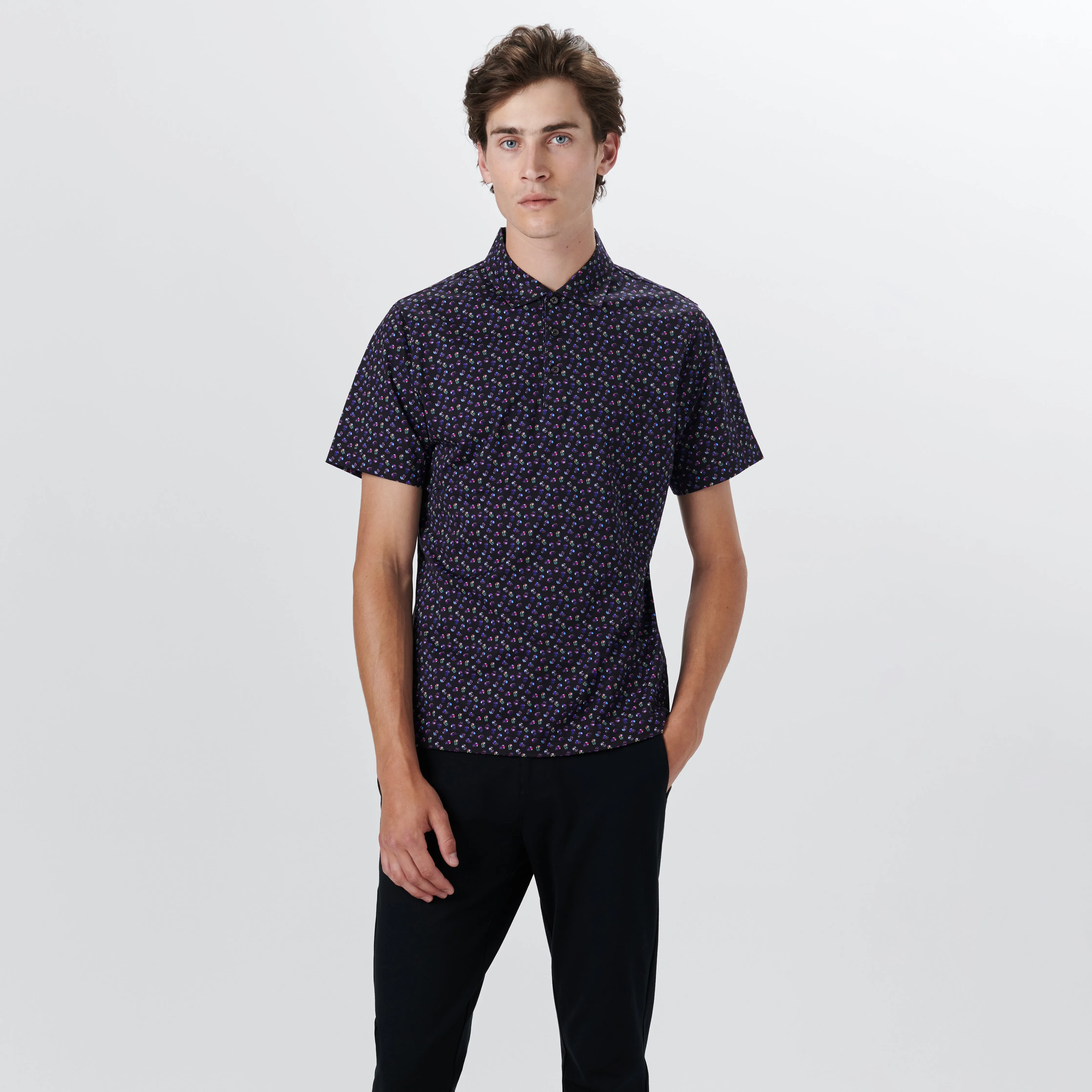 VICTOR Skull Print OoohCotton Polo