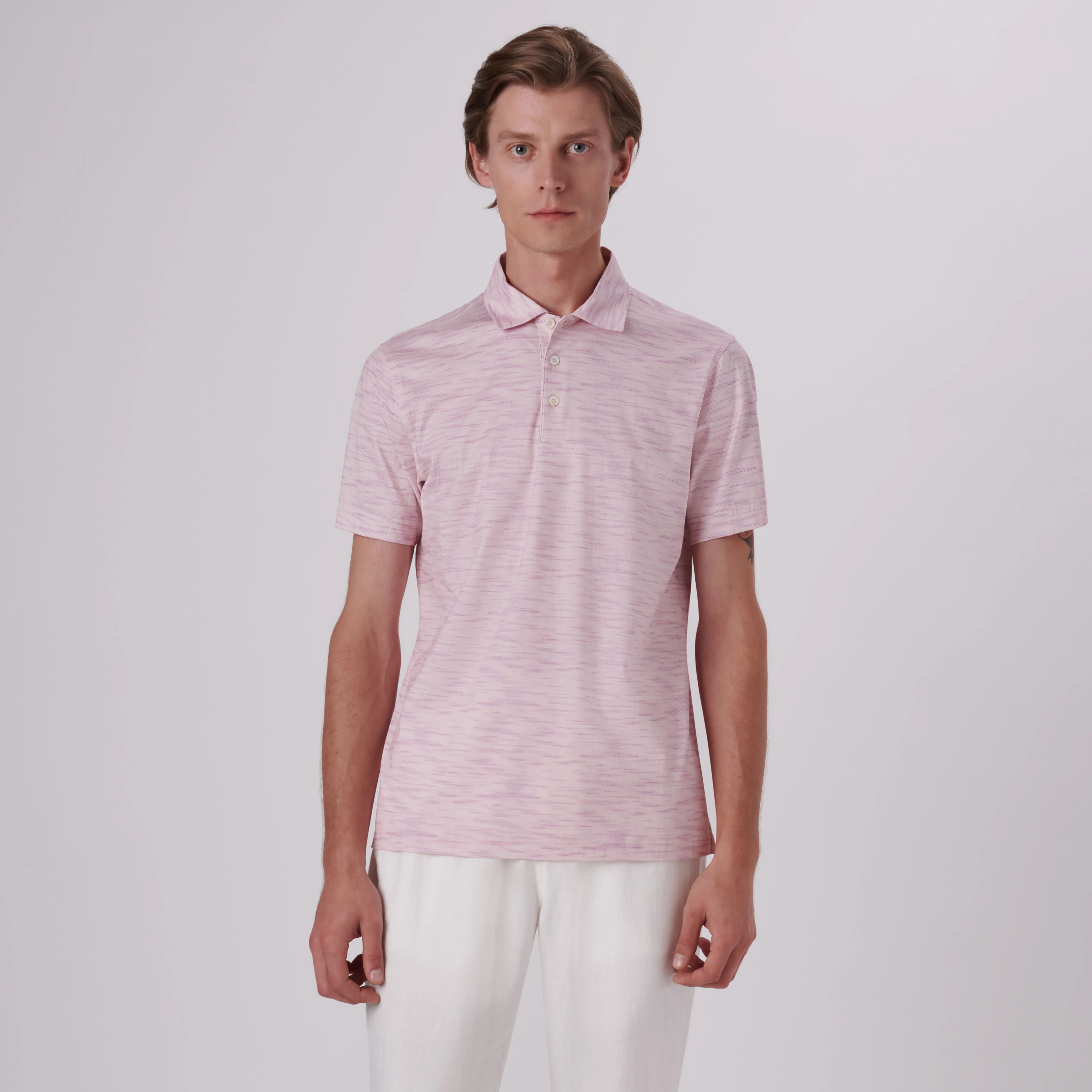 Victor Striated Print OoohCotton Polo