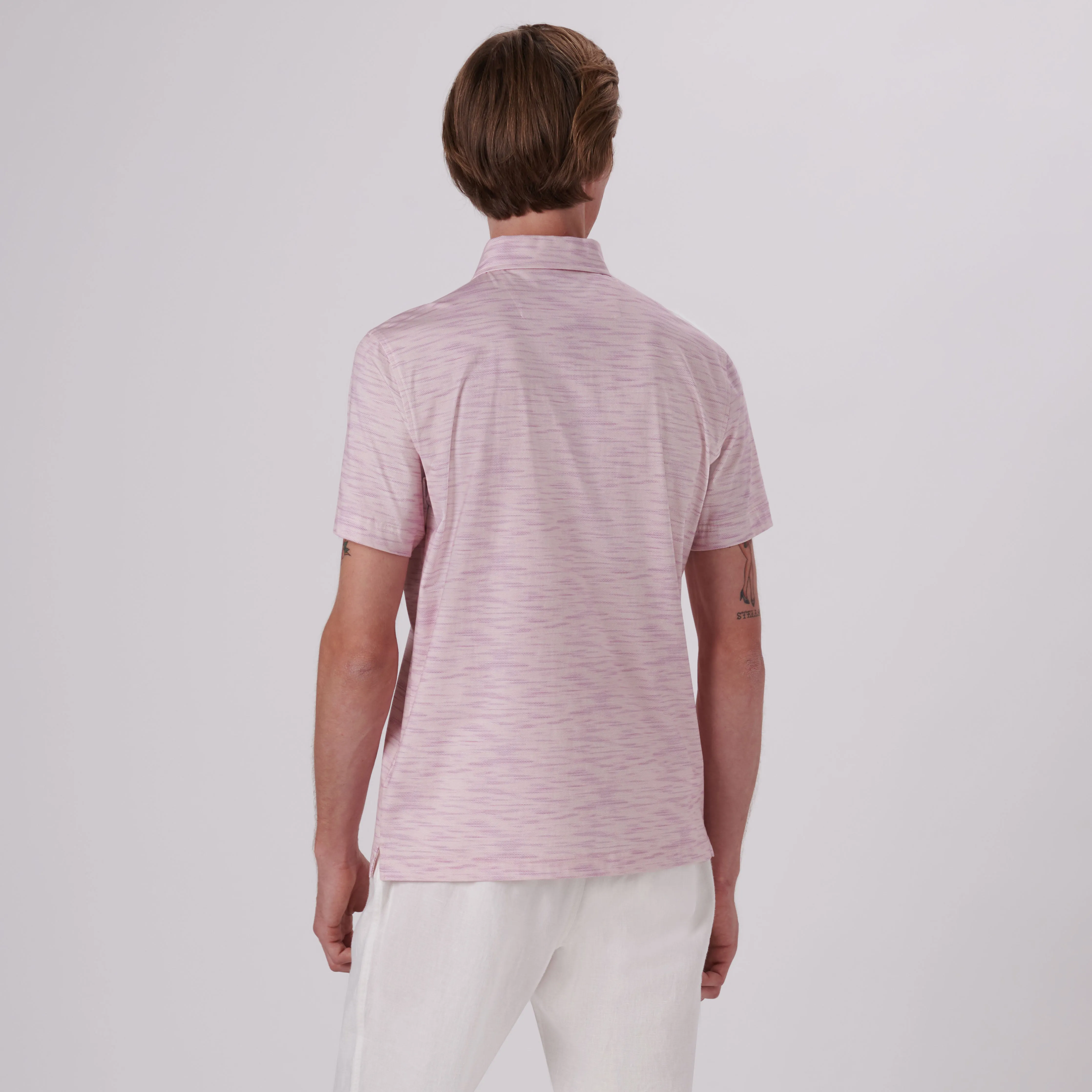 Victor Striated Print OoohCotton Polo