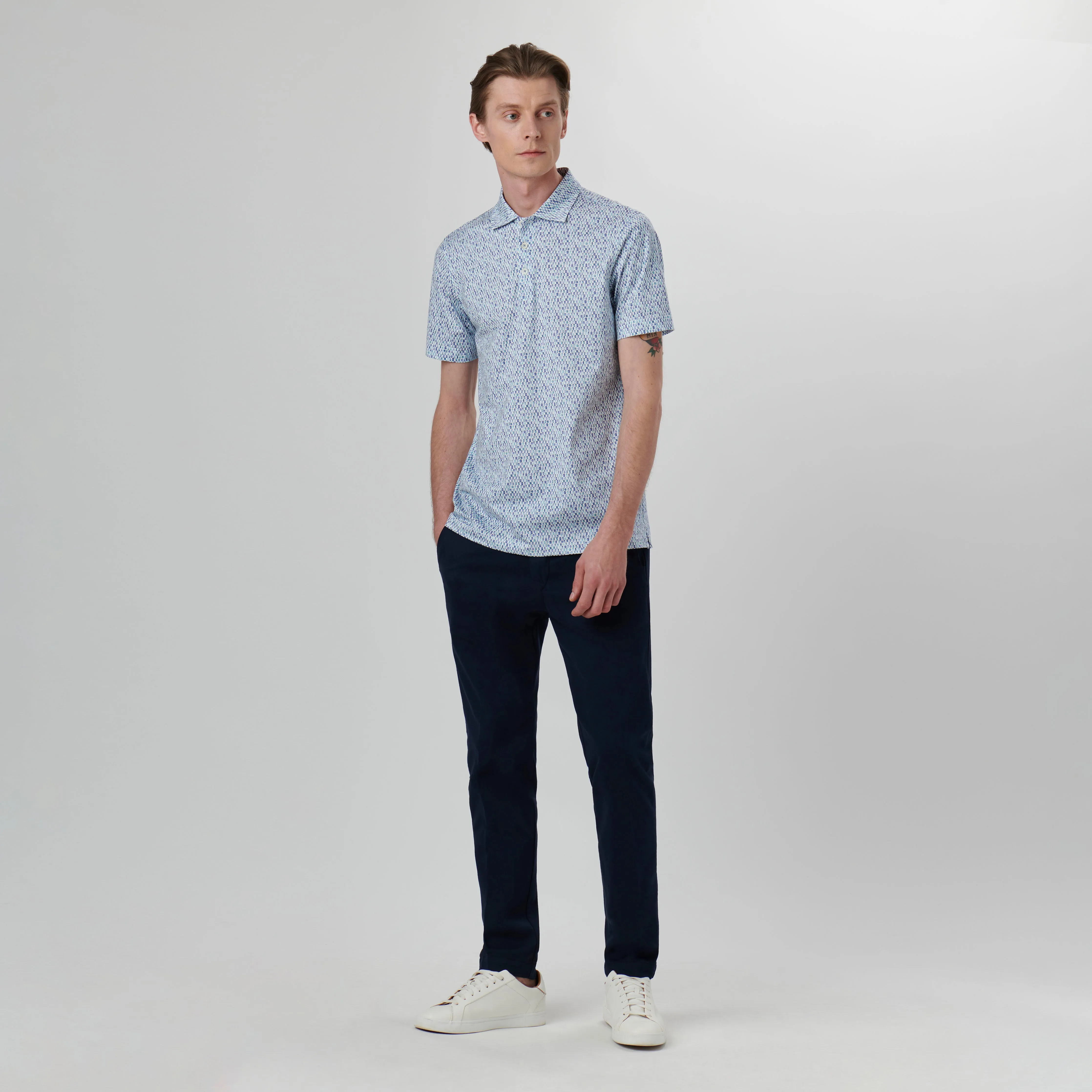 Victor Tile Print OoohCotton Polo