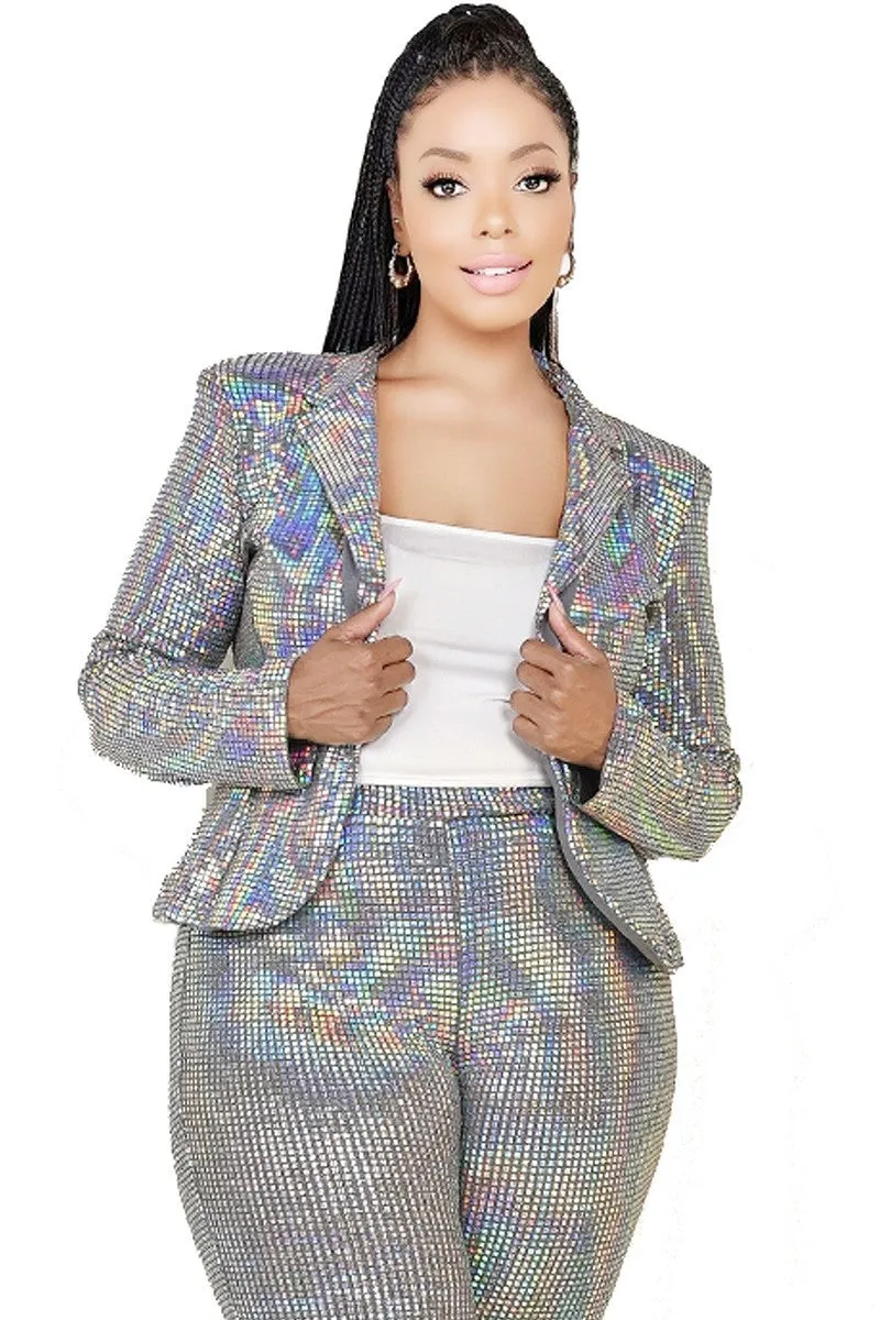 Voluptuous ( ) Plus Disco Metallic Sequins 2 Piece Set - Ships from The US