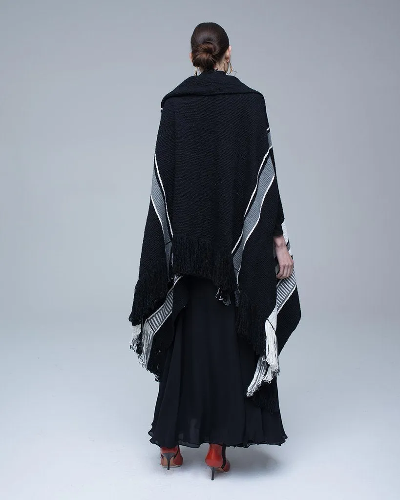 VOZ Striped Cascade Wrap