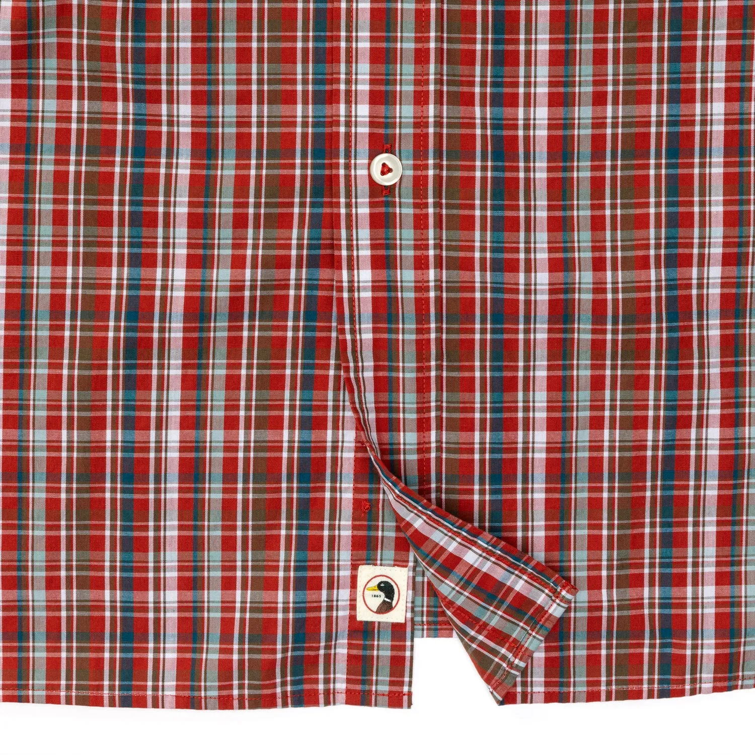 Watkins Plaid Cotton Poplin Sport Shirt