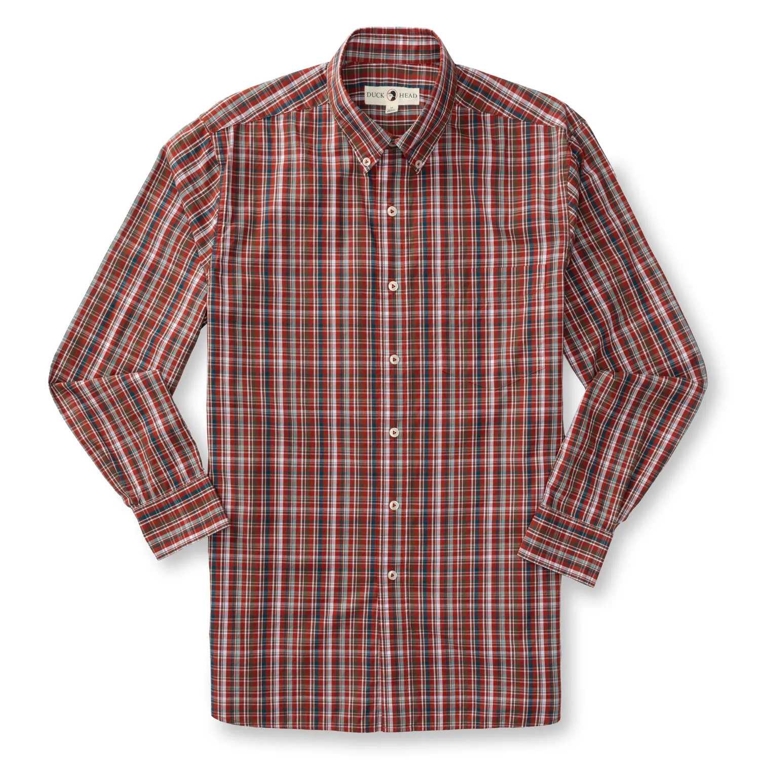 Watkins Plaid Cotton Poplin Sport Shirt