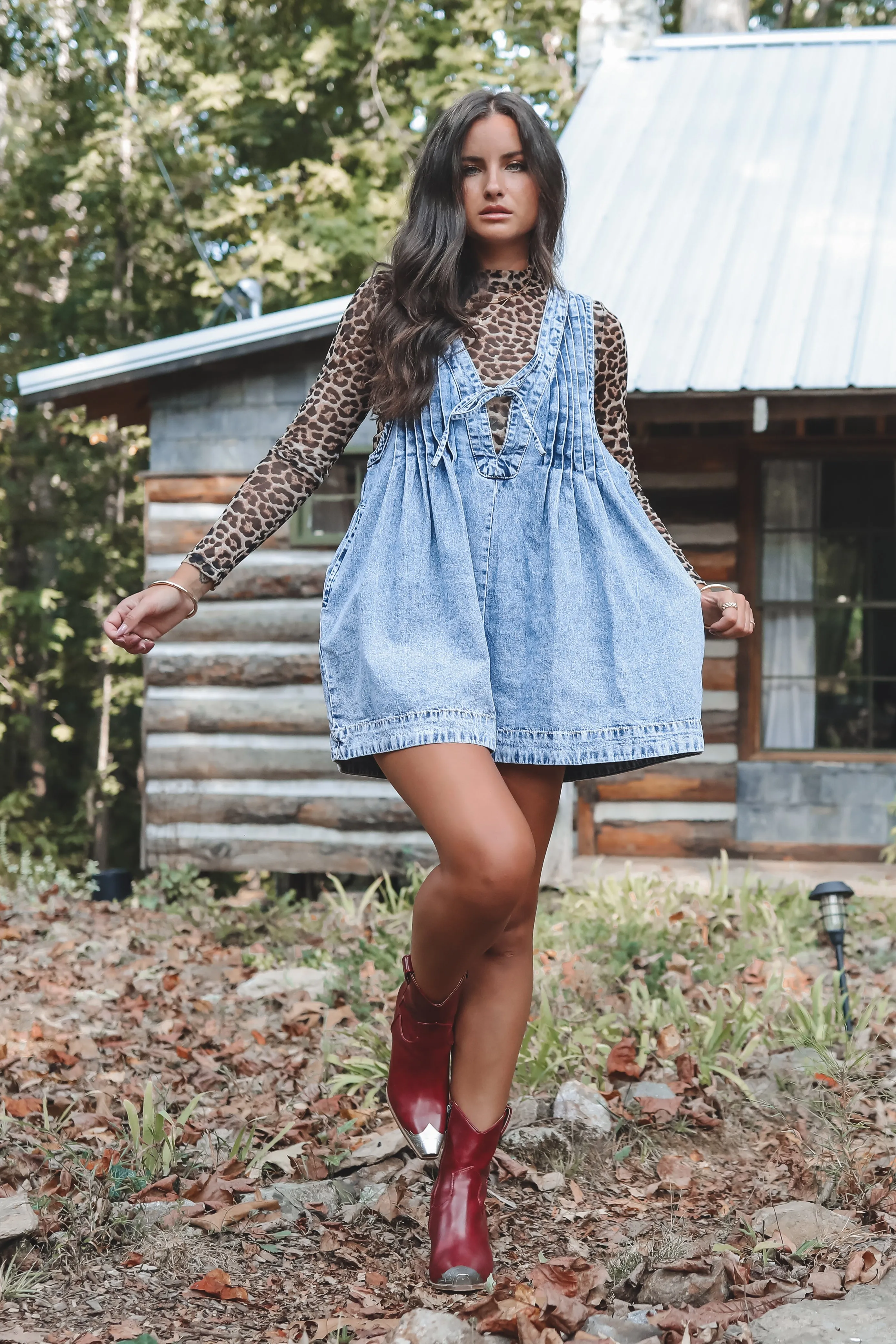 Wild About My Outfit Mesh Leopard Long Sleeve Top