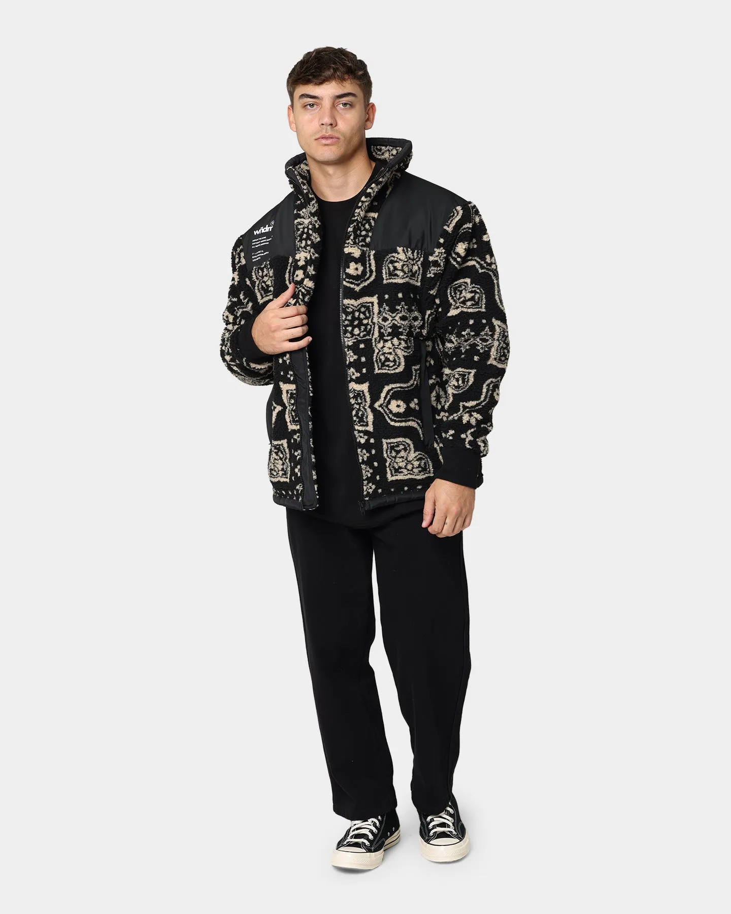 WNDRR Oubre Sherpa Jacket Black/White