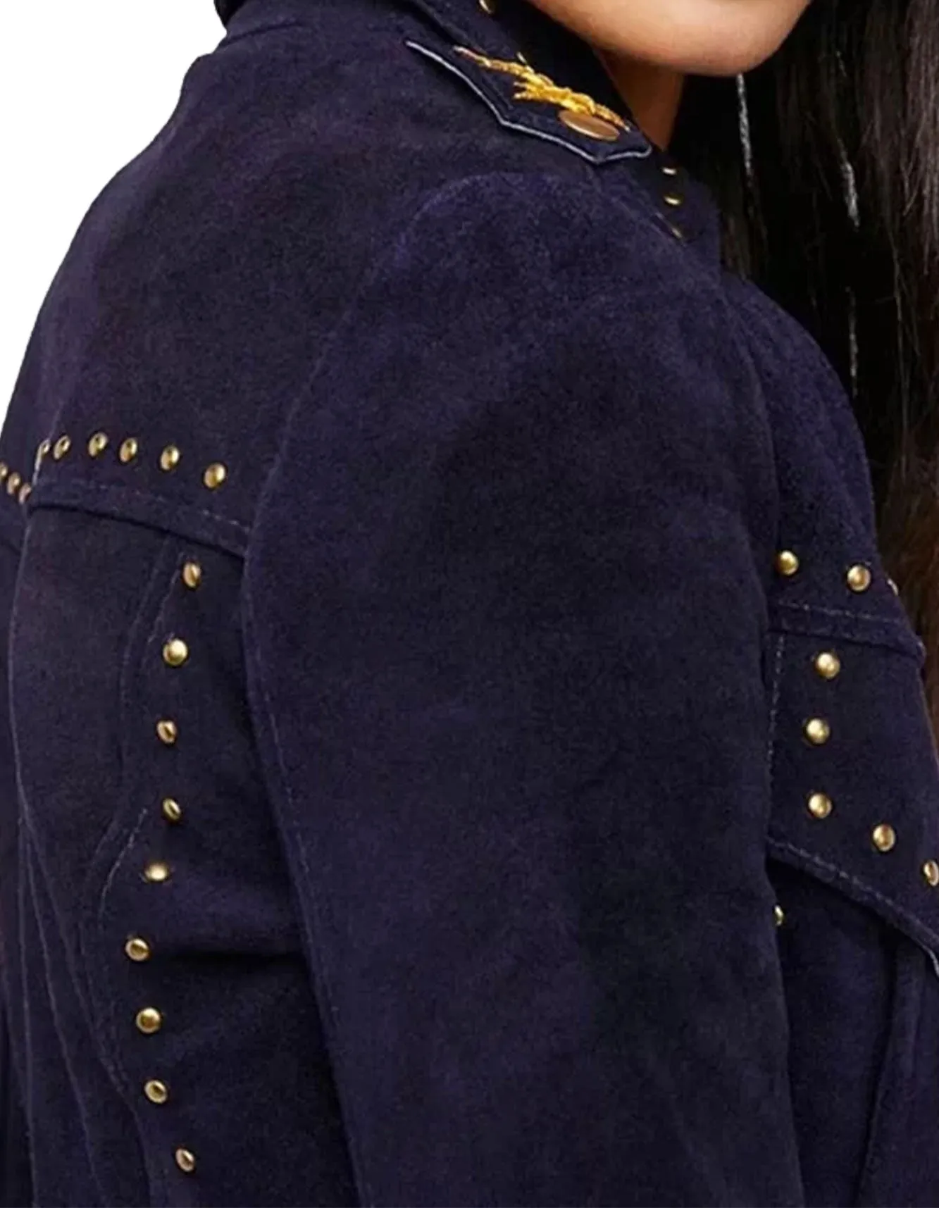 Women’s Cropped Suede Leather Jacket