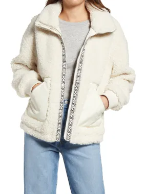 Women's Sherpa Jacket,Ivory