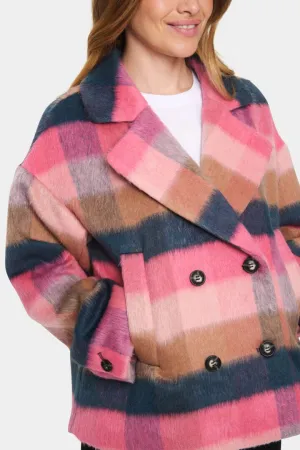 WOVEN DOUBLE BREASTED COAT WITH SIDE POCKET