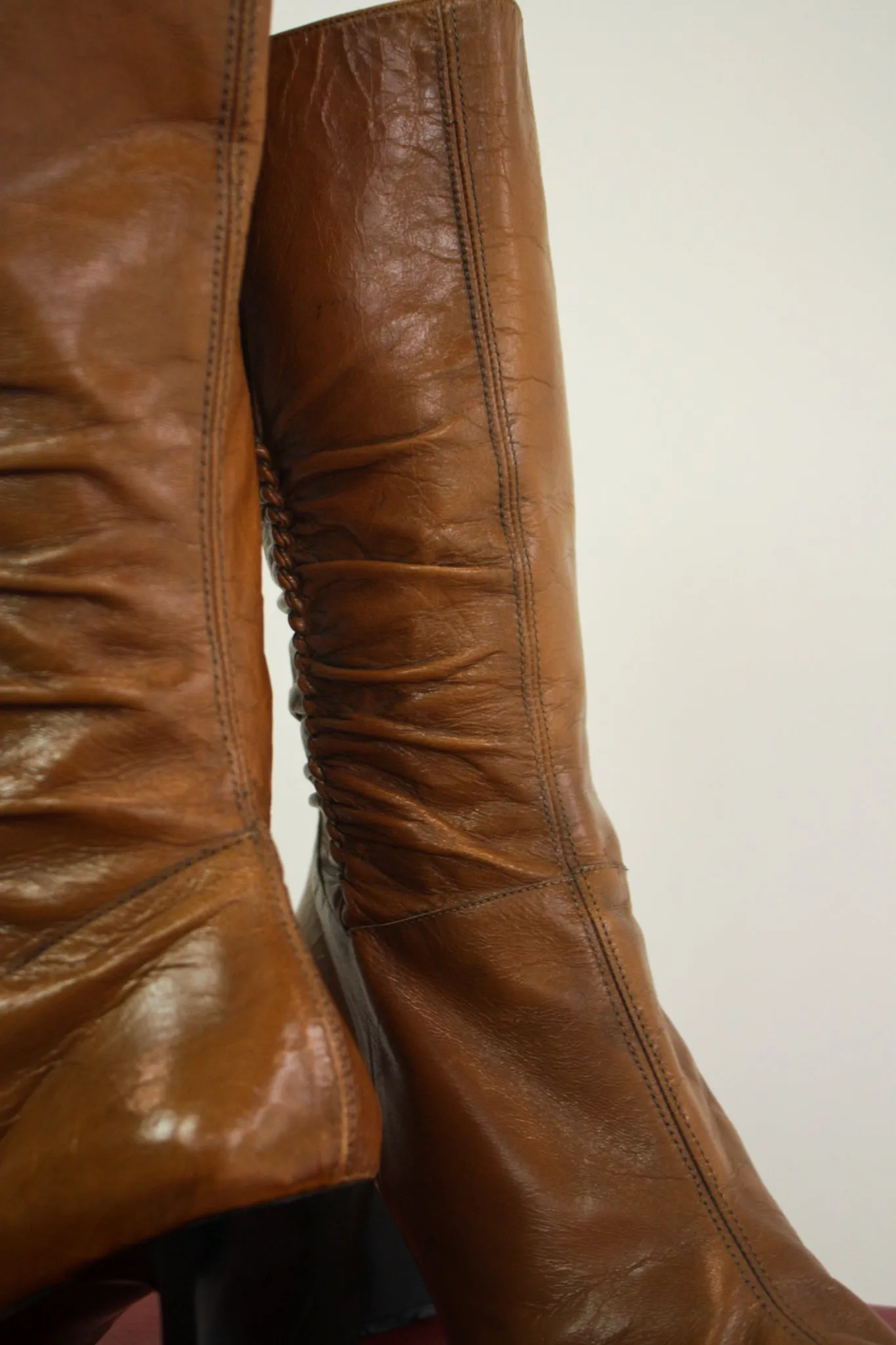 Y2K Caramel Heeled Boots