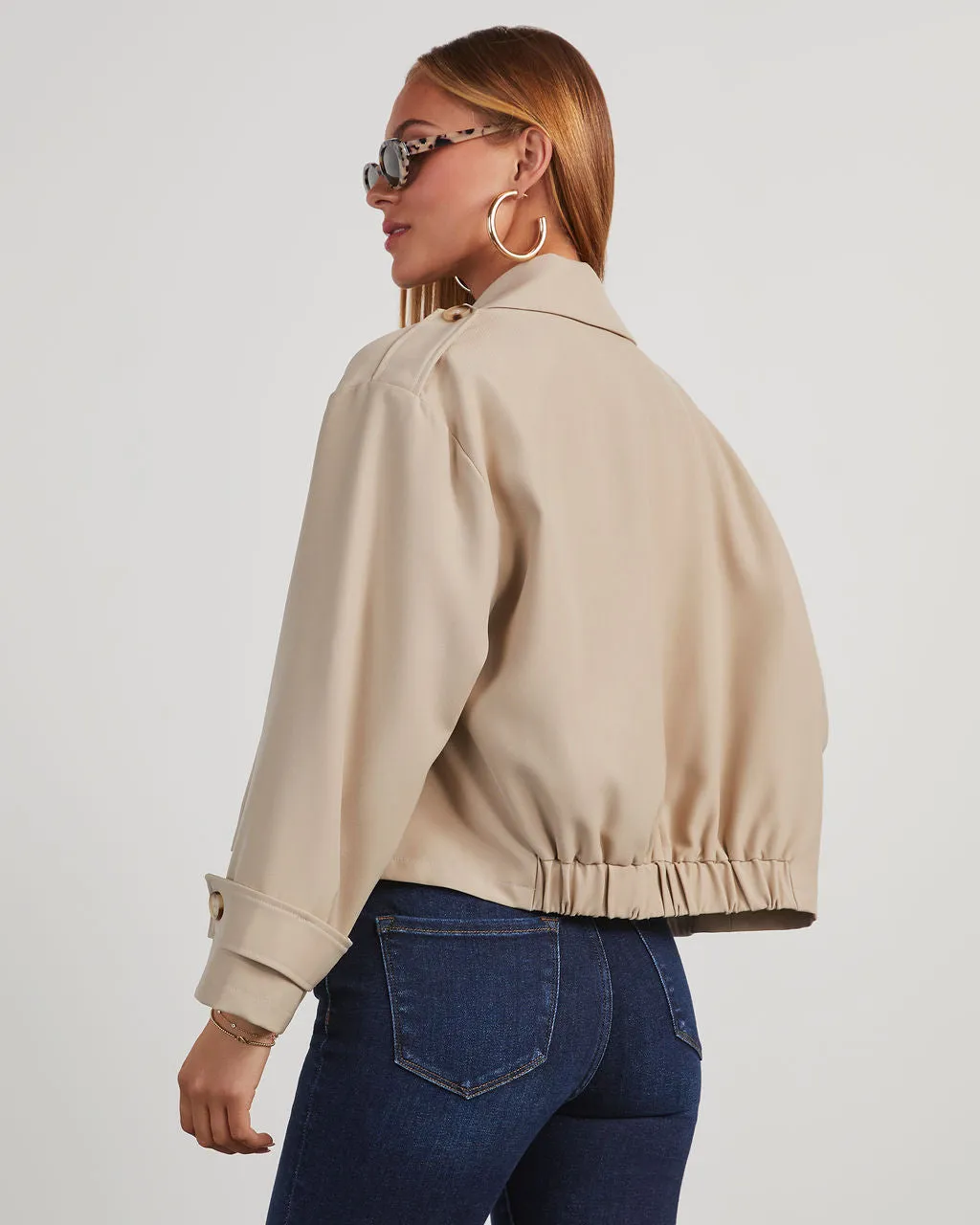 Yolanda Cropped Trench Jacket